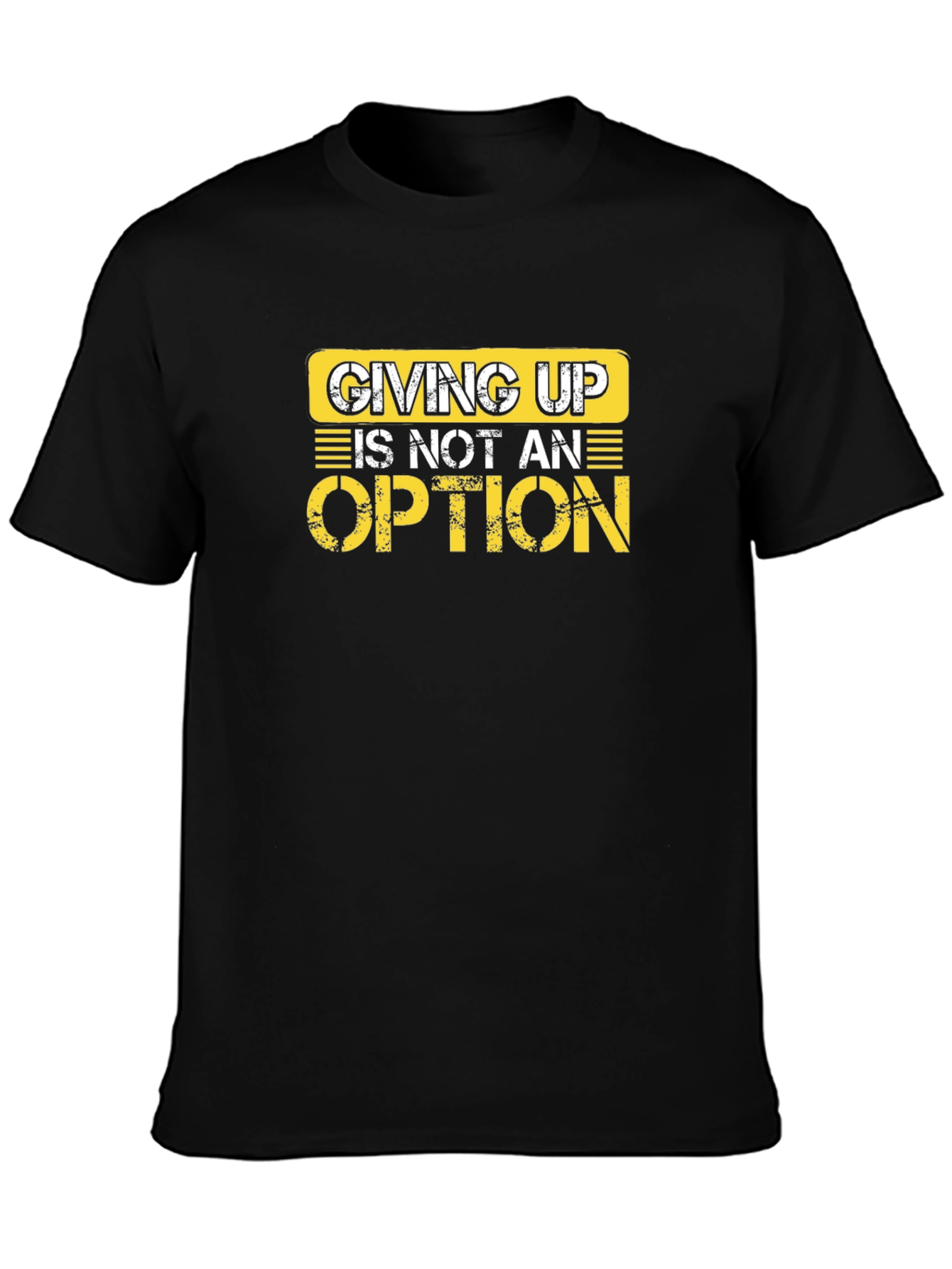 Black Giving Up Is Not An Option Graphic Tee view 3