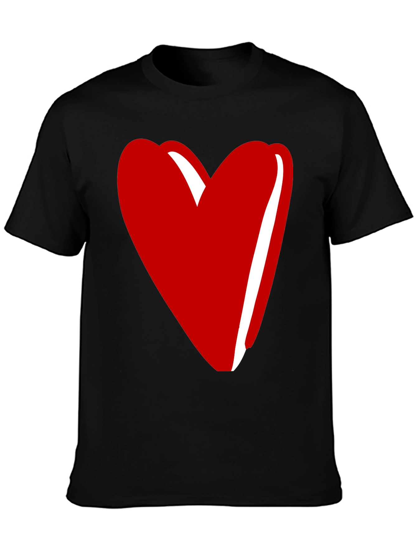 Black Heart Graphic Tee - Stylish Unisex Crew Neck T-Shirt view 3