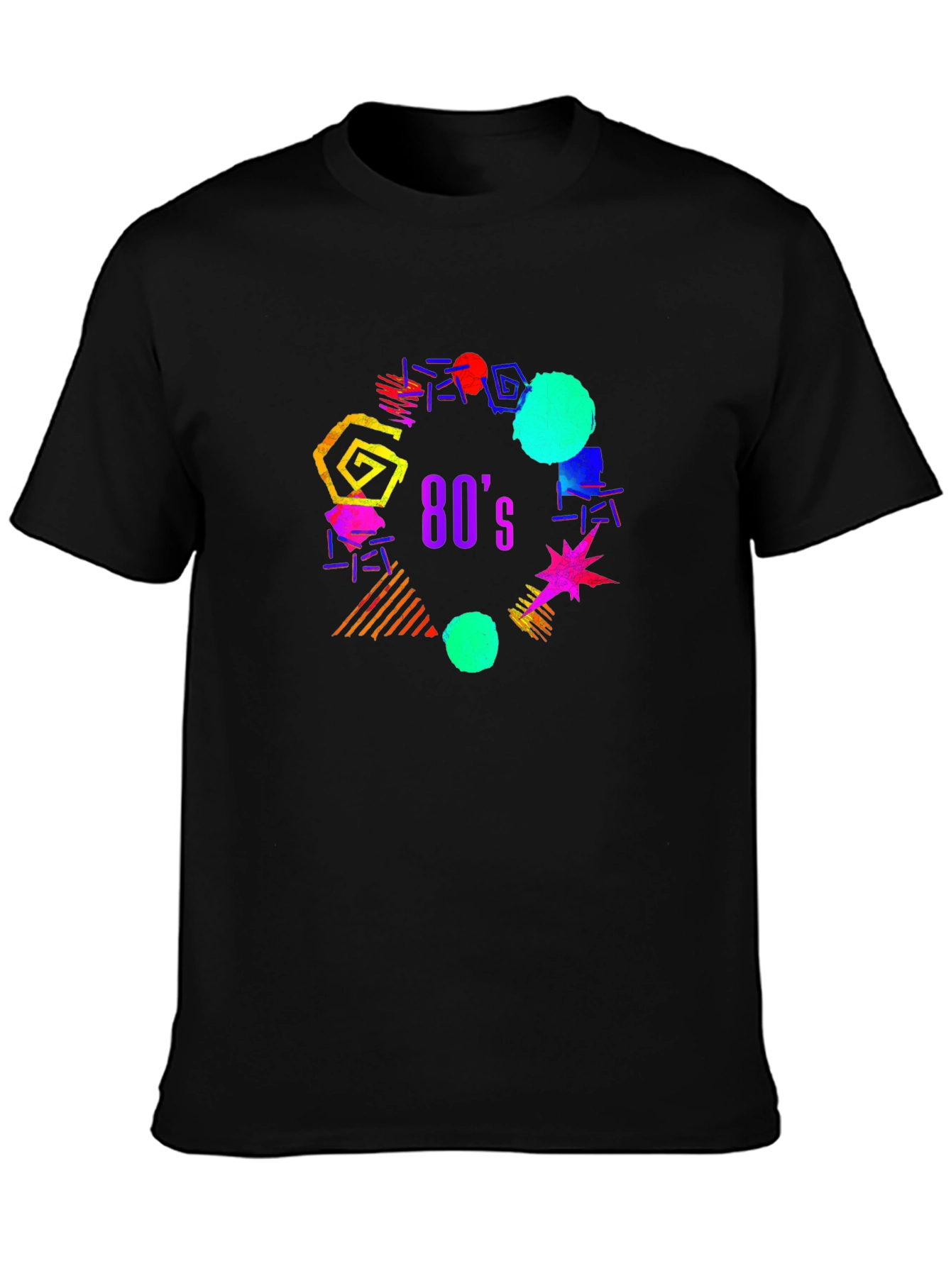 Black 80's Retro Graphic T-Shirt - Black view 3