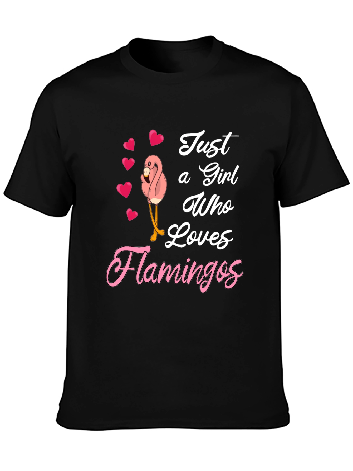 Black Girl's Flamingo Lover T-Shirt view 3