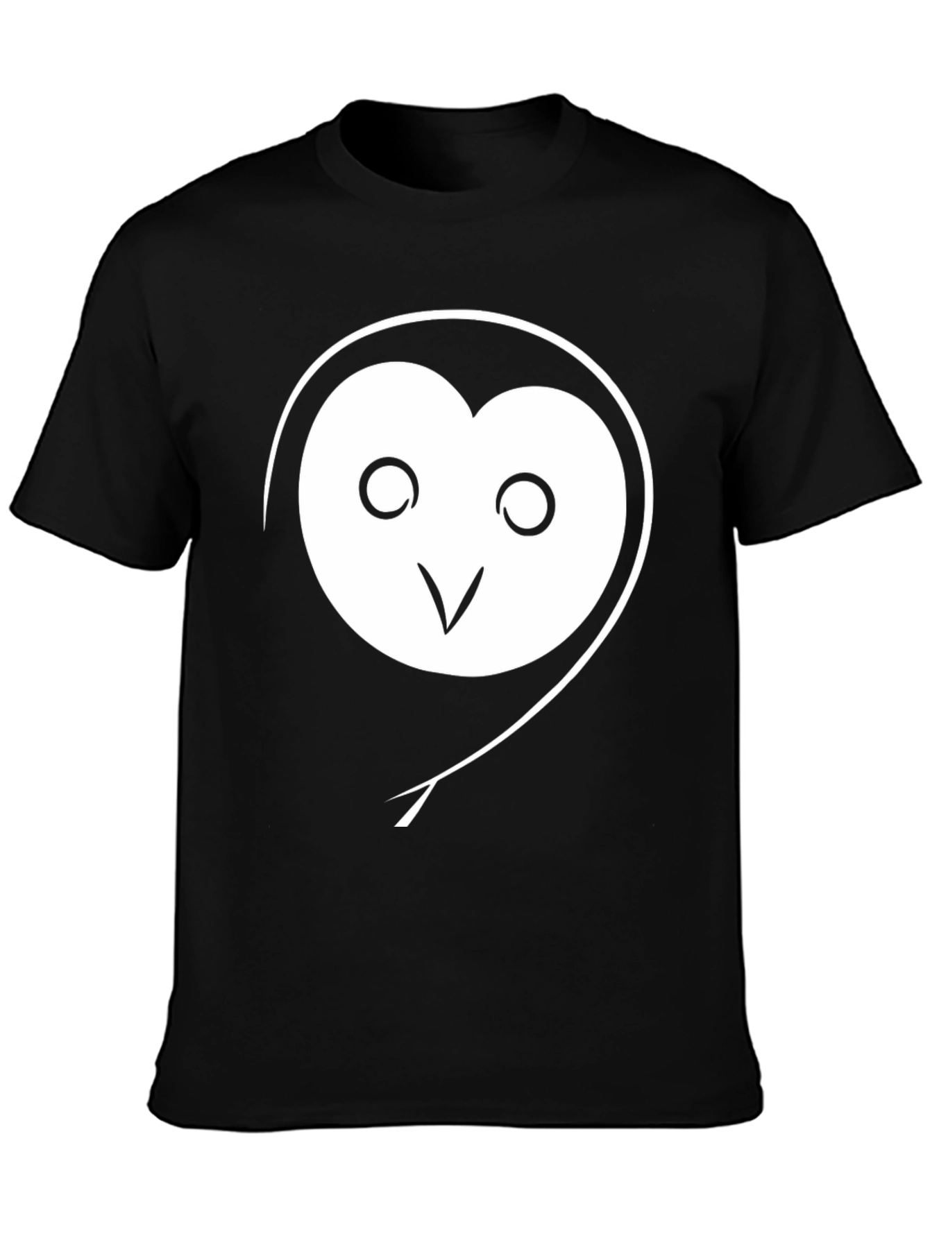 Black Owl Graphic Tee - Trendy Black T-Shirt view 3