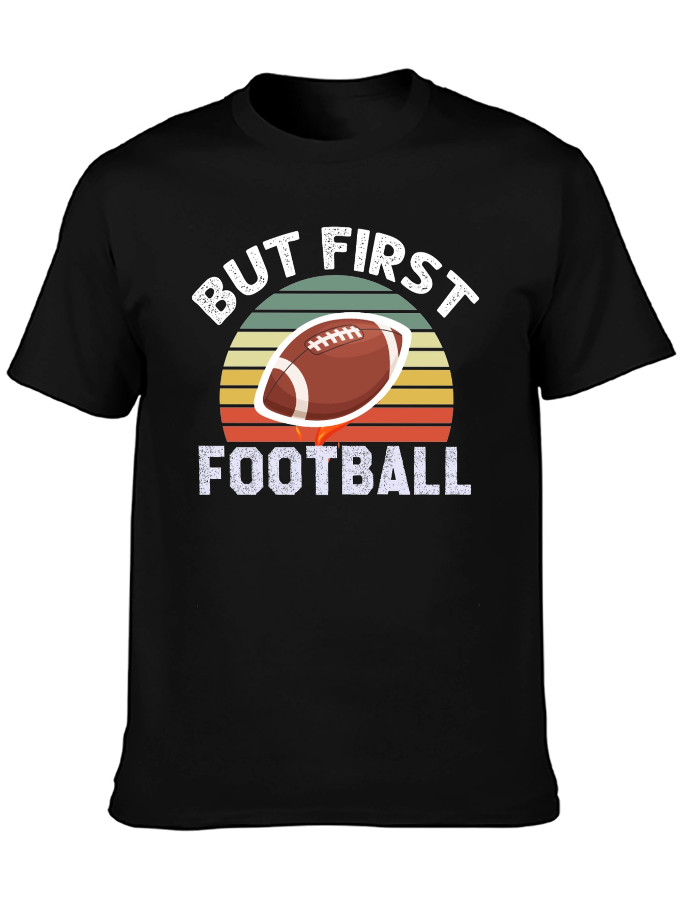 Black But First Football Graphic Tee - Stylish & Sporty view 3