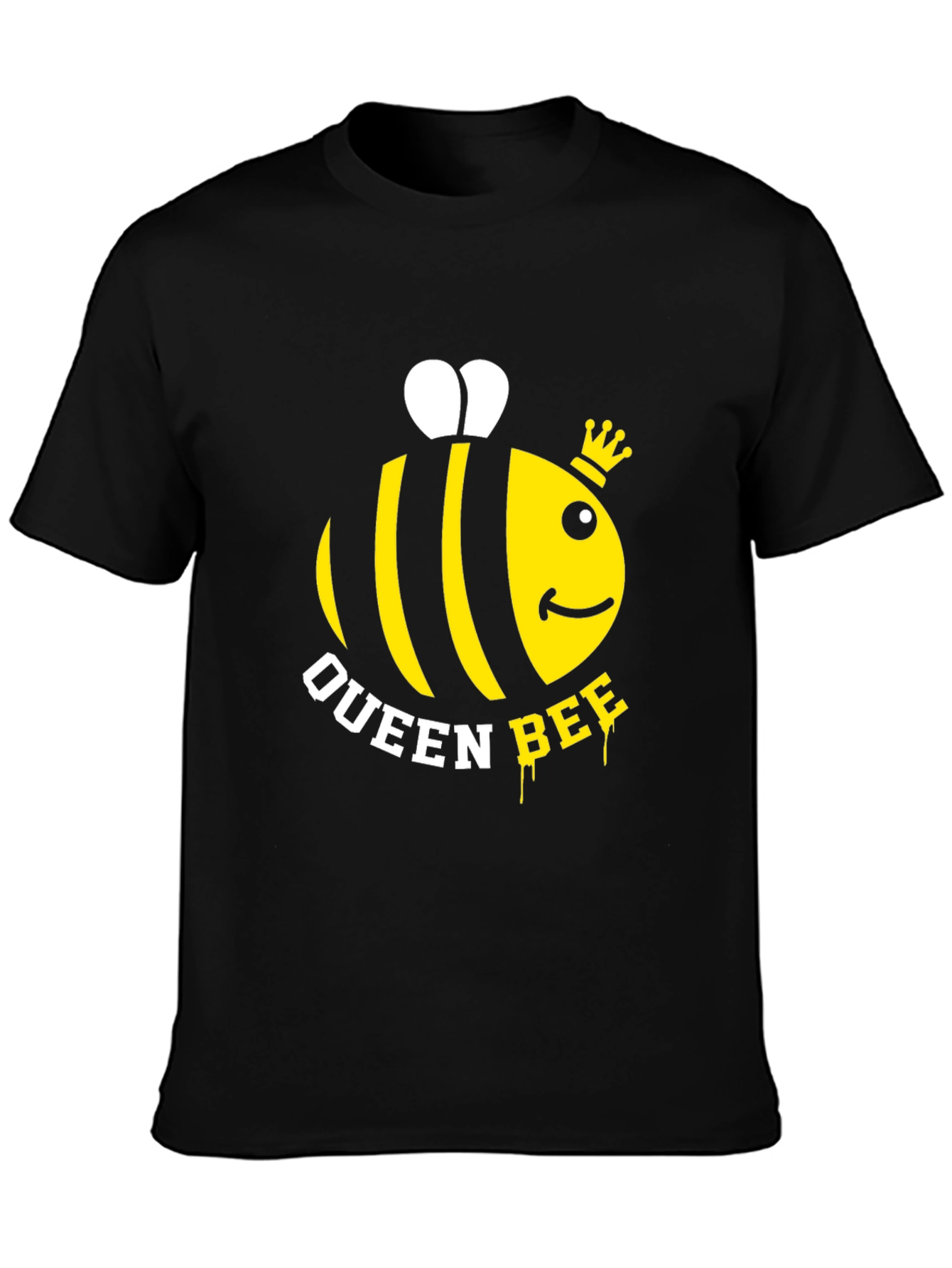 Black Queen Bee Graphic T-Shirt - Trendy Casual Wear view 3