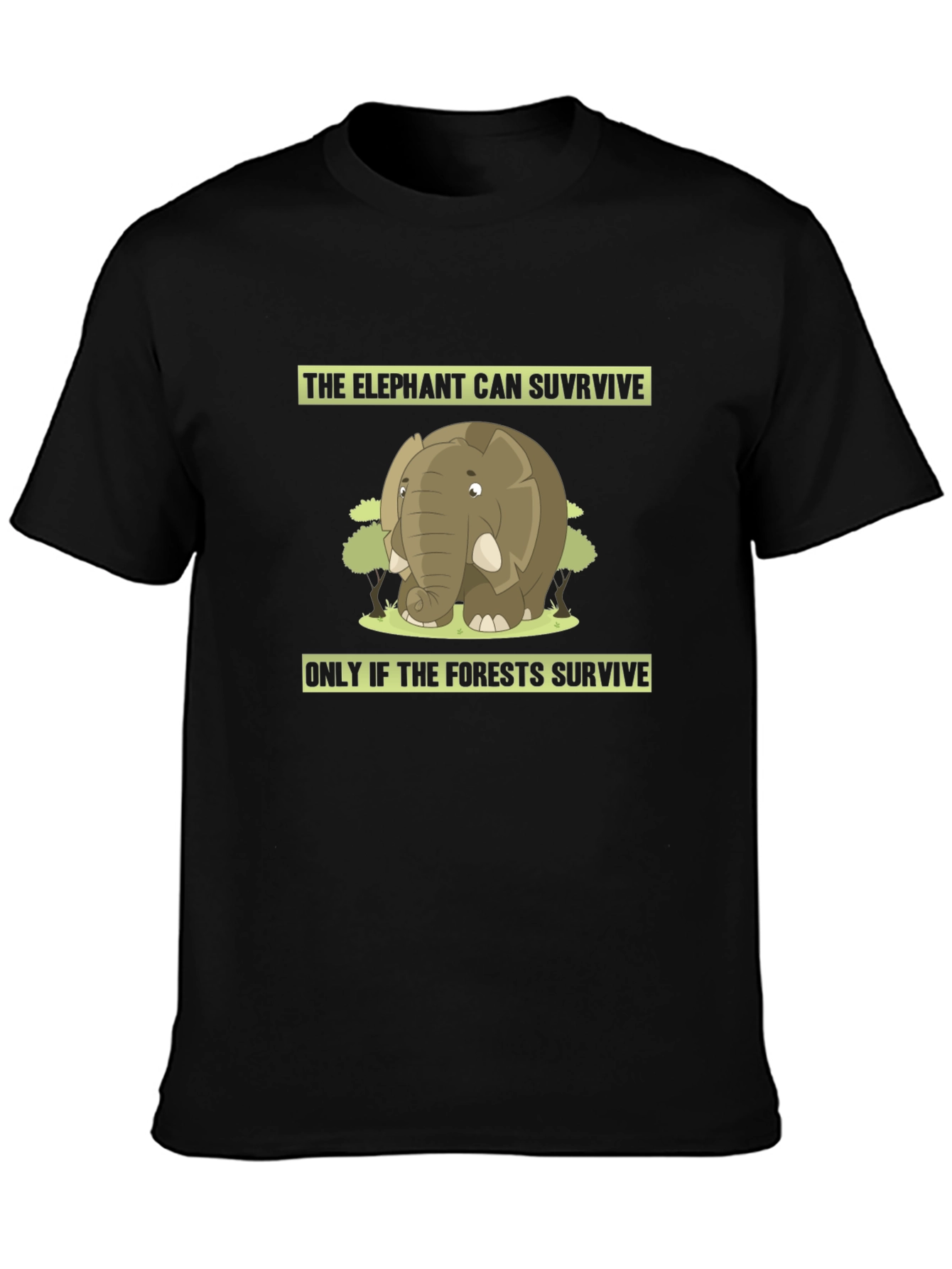 Black Elephant Conservation T-Shirt view 3