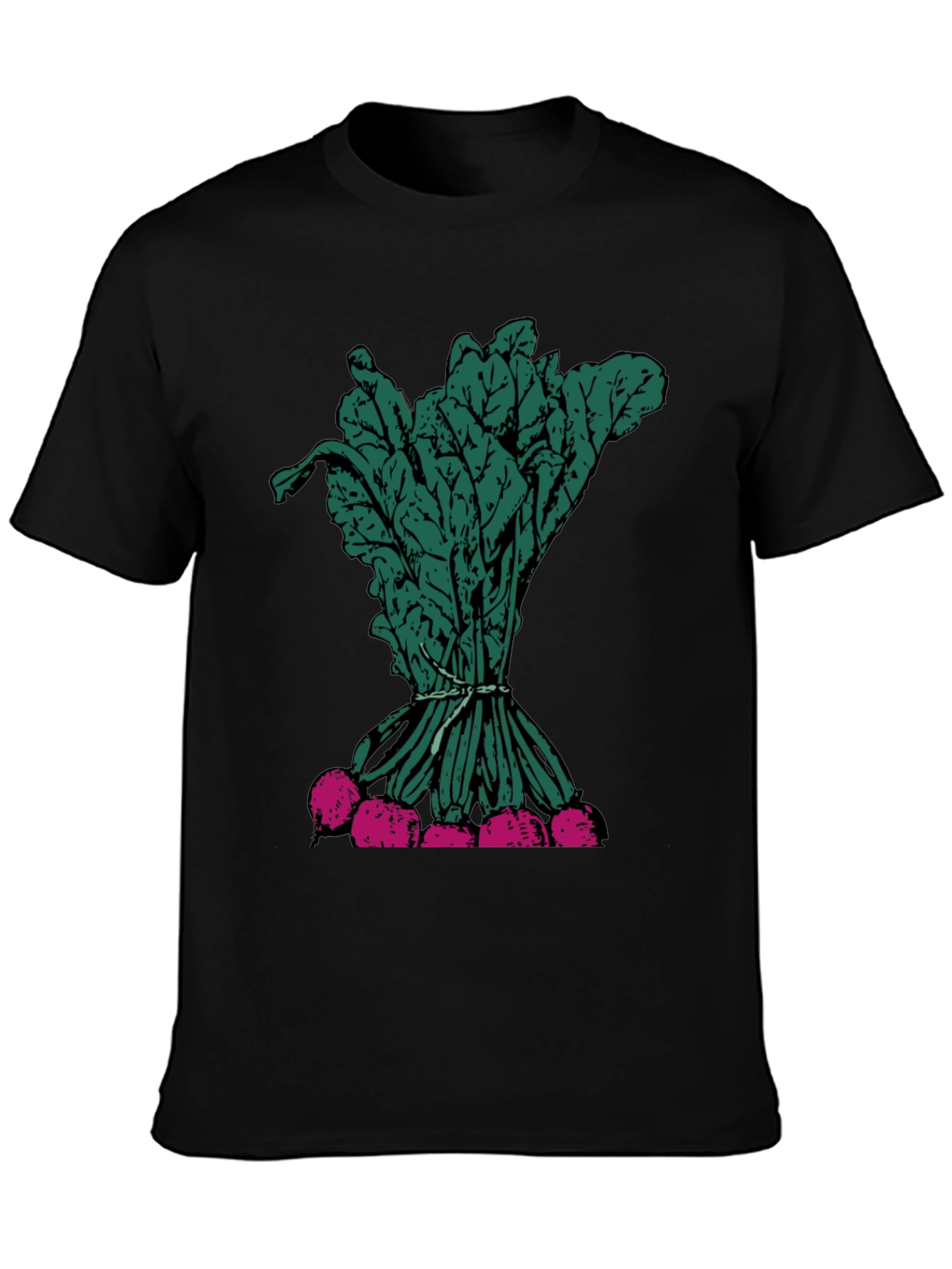 Black Radish Graphic Tee - Fresh Vegetable Print view 3