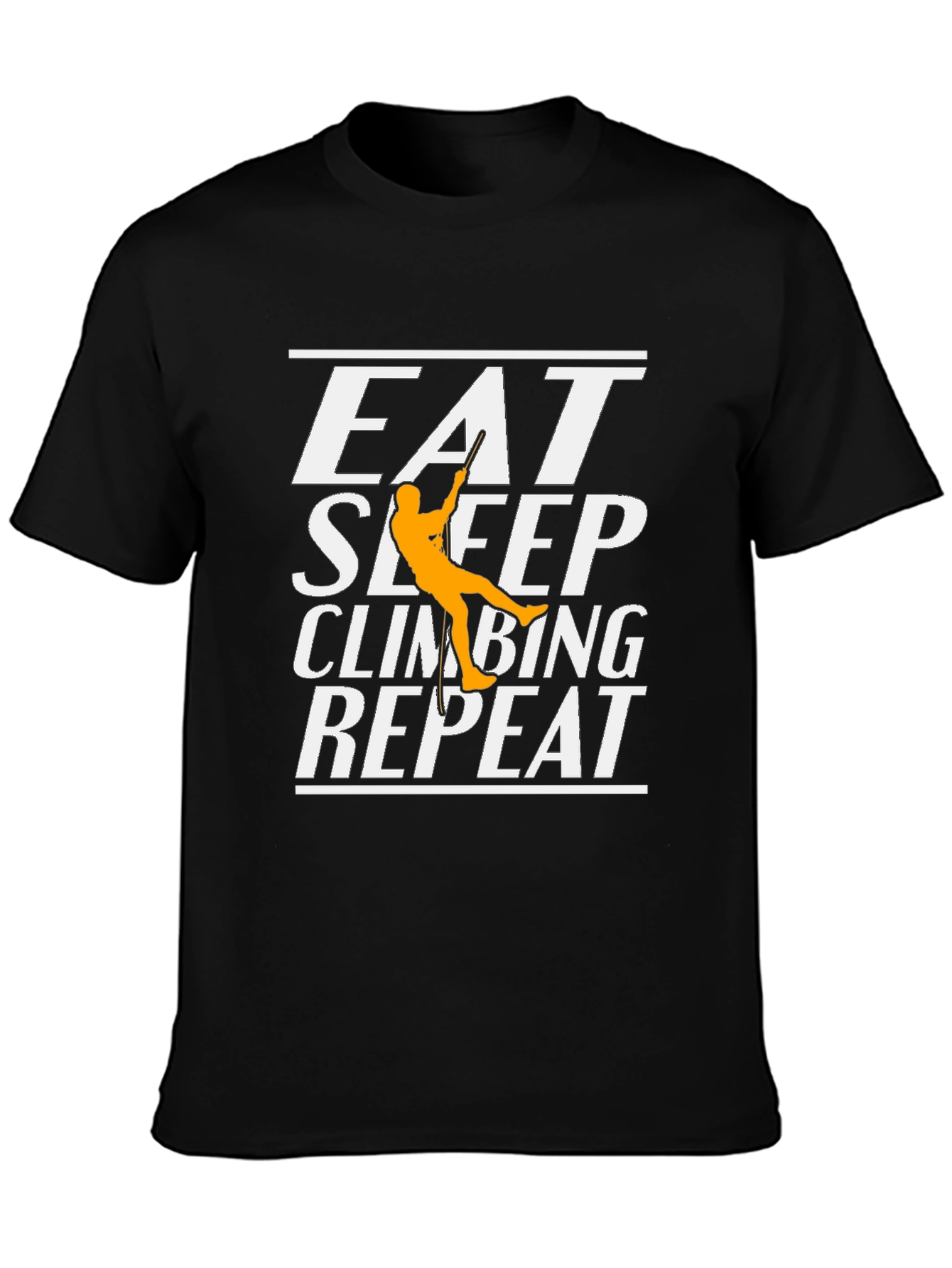 Black Eat Sleep Climbing Repeat T-Shirt view 3