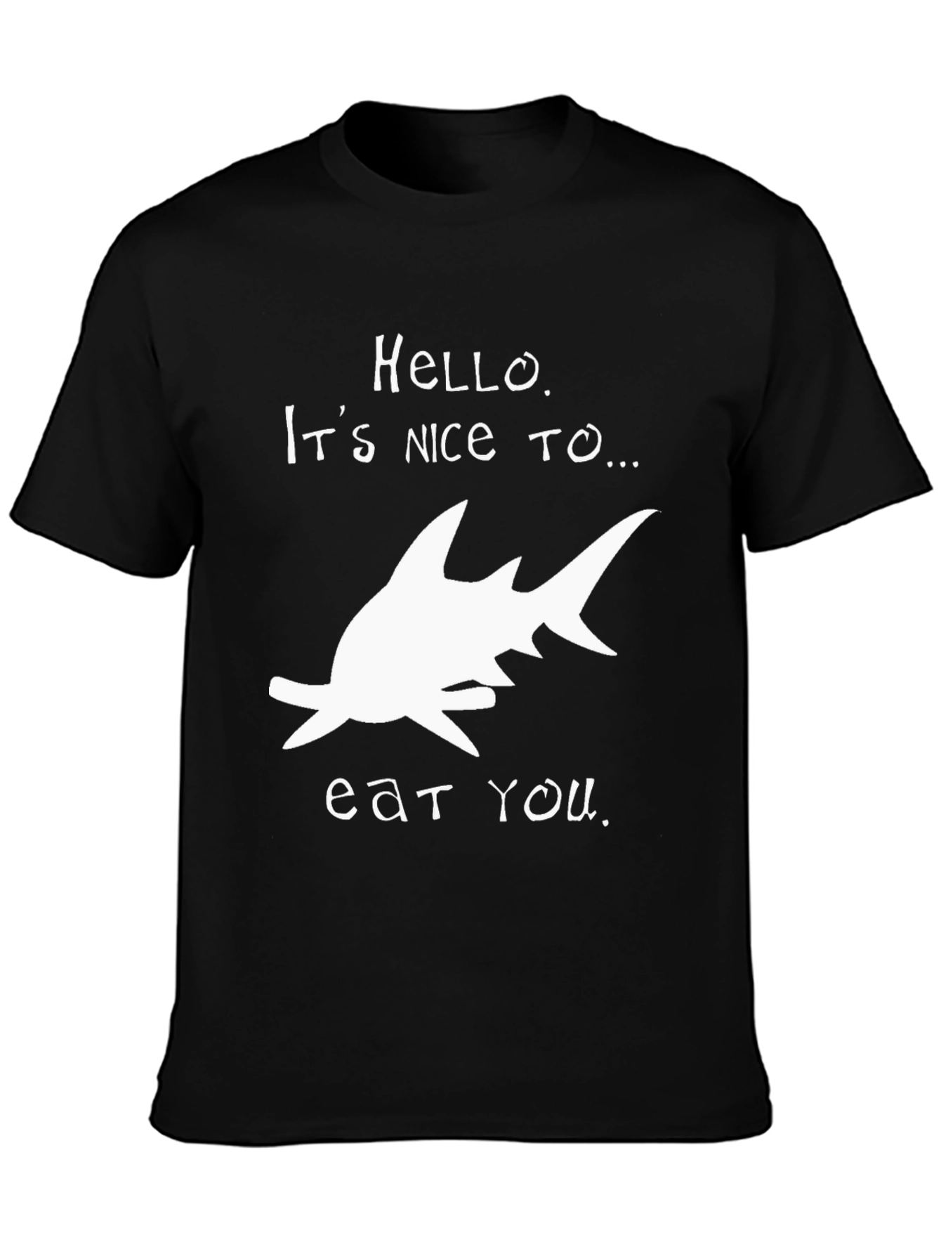 Black Shark Humor Graphic Tee view 3