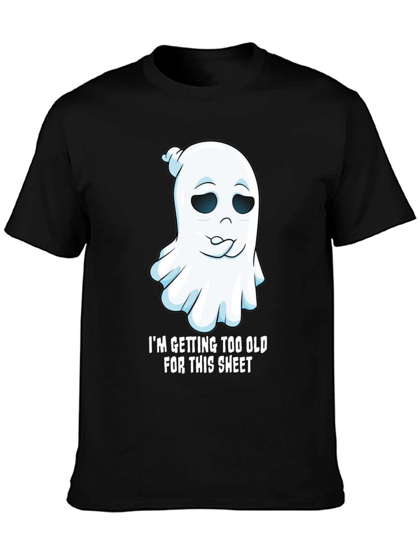 Black Funny Ghost Graphic Tee - I'm Getting Too Old view 3