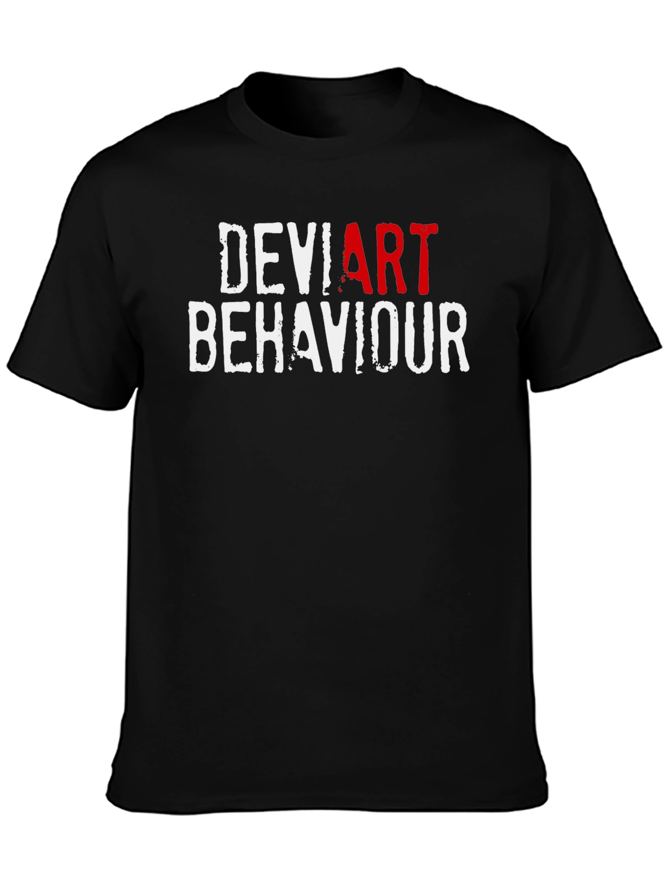 Black Deviant Art Behaviour T-Shirt - Bold Statement Tee view 3