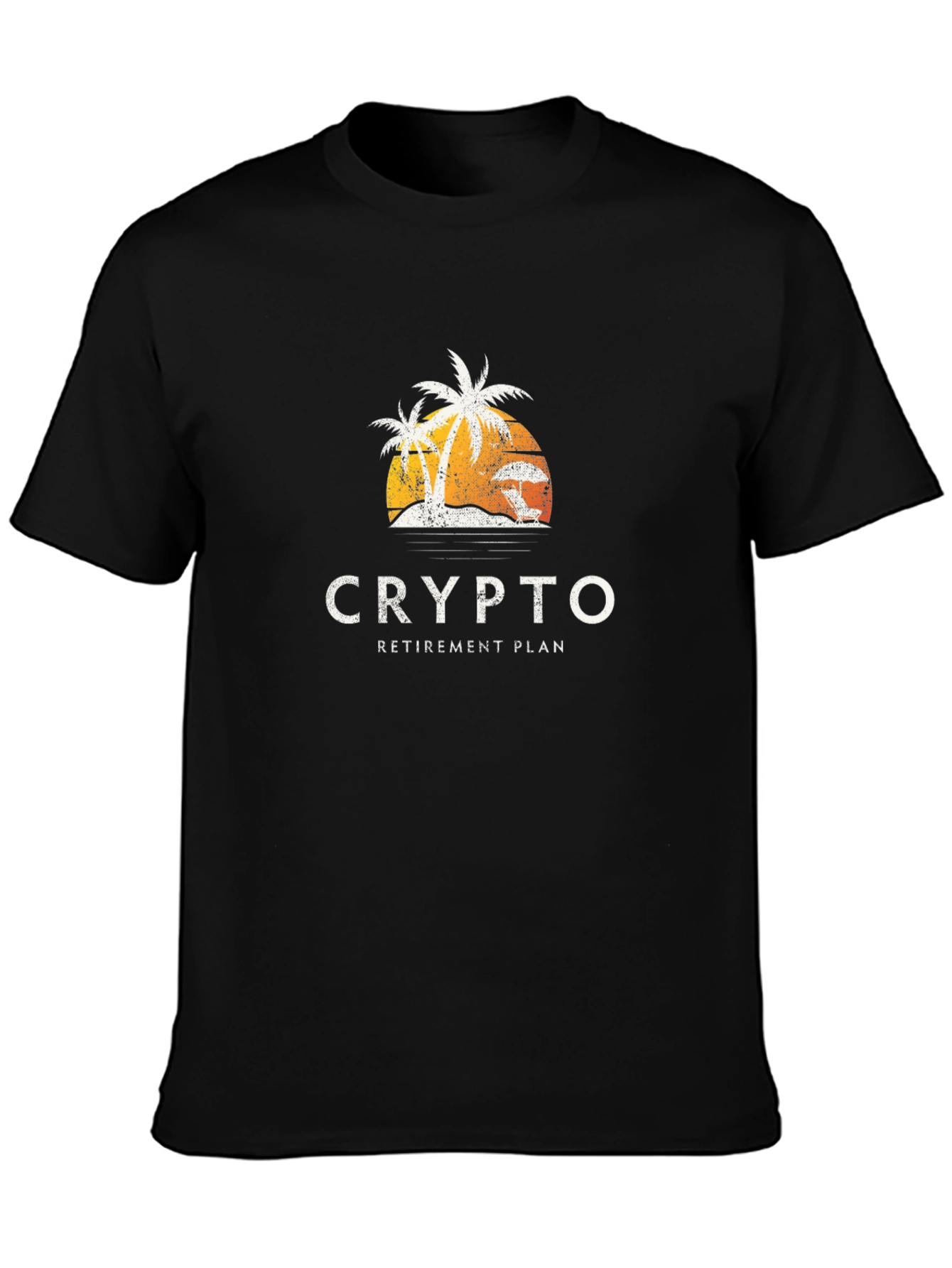 Black Crypto Retirement Plan T-Shirt view 3