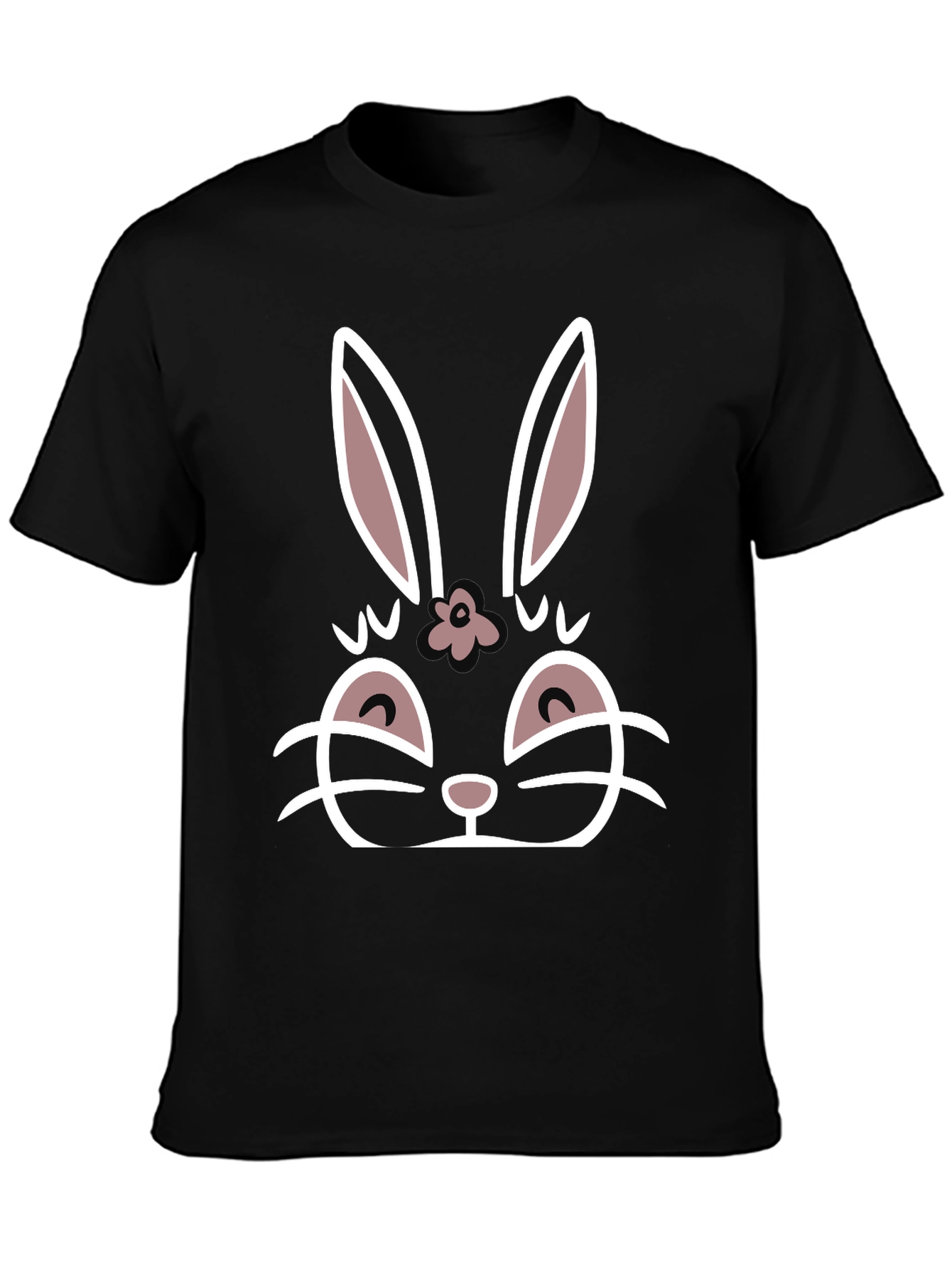 Cute Bunny Graphic T-Shirt - 3