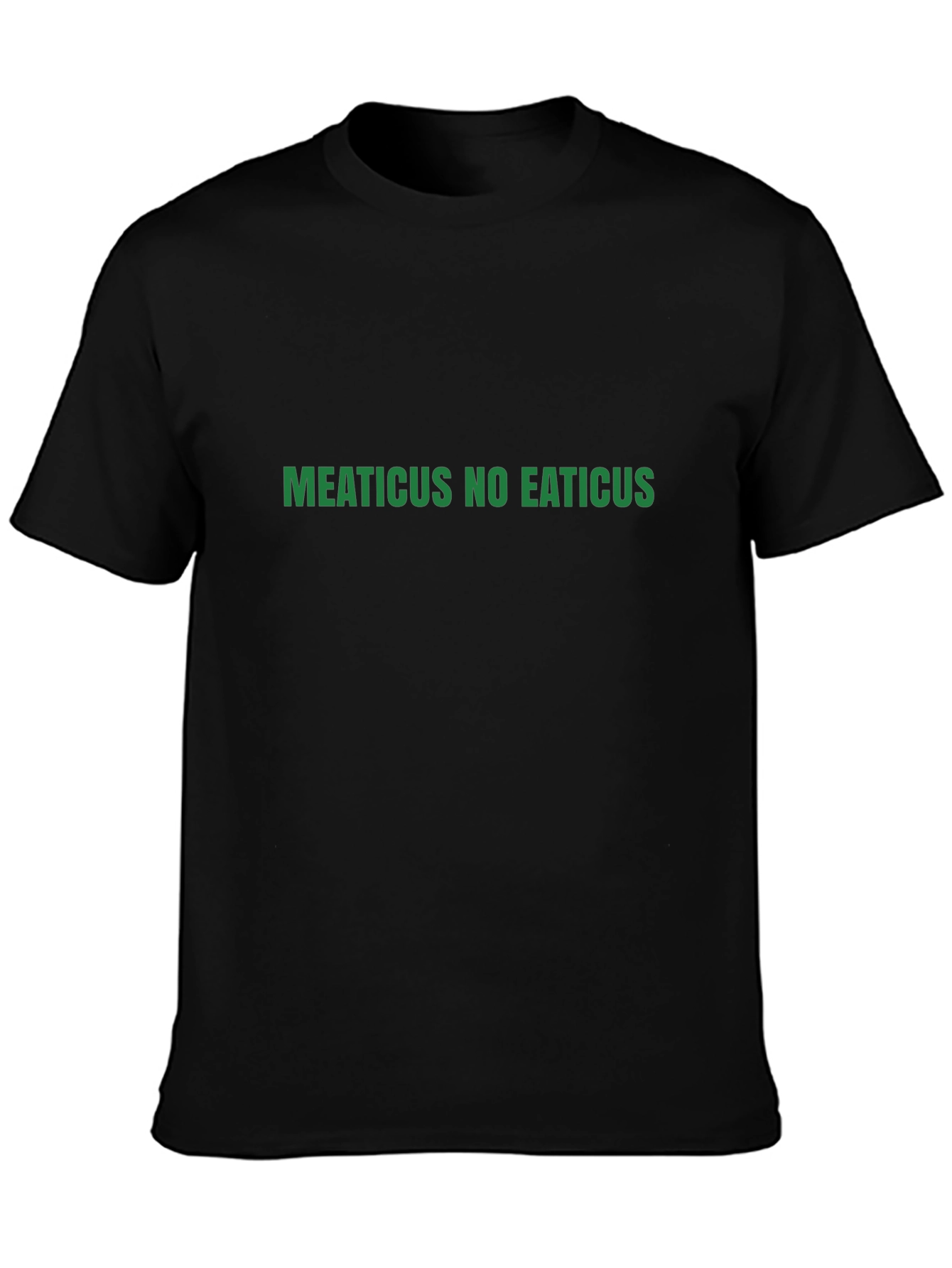 Black Meaticus No Eaticus - Funny Vegan Tee view 3