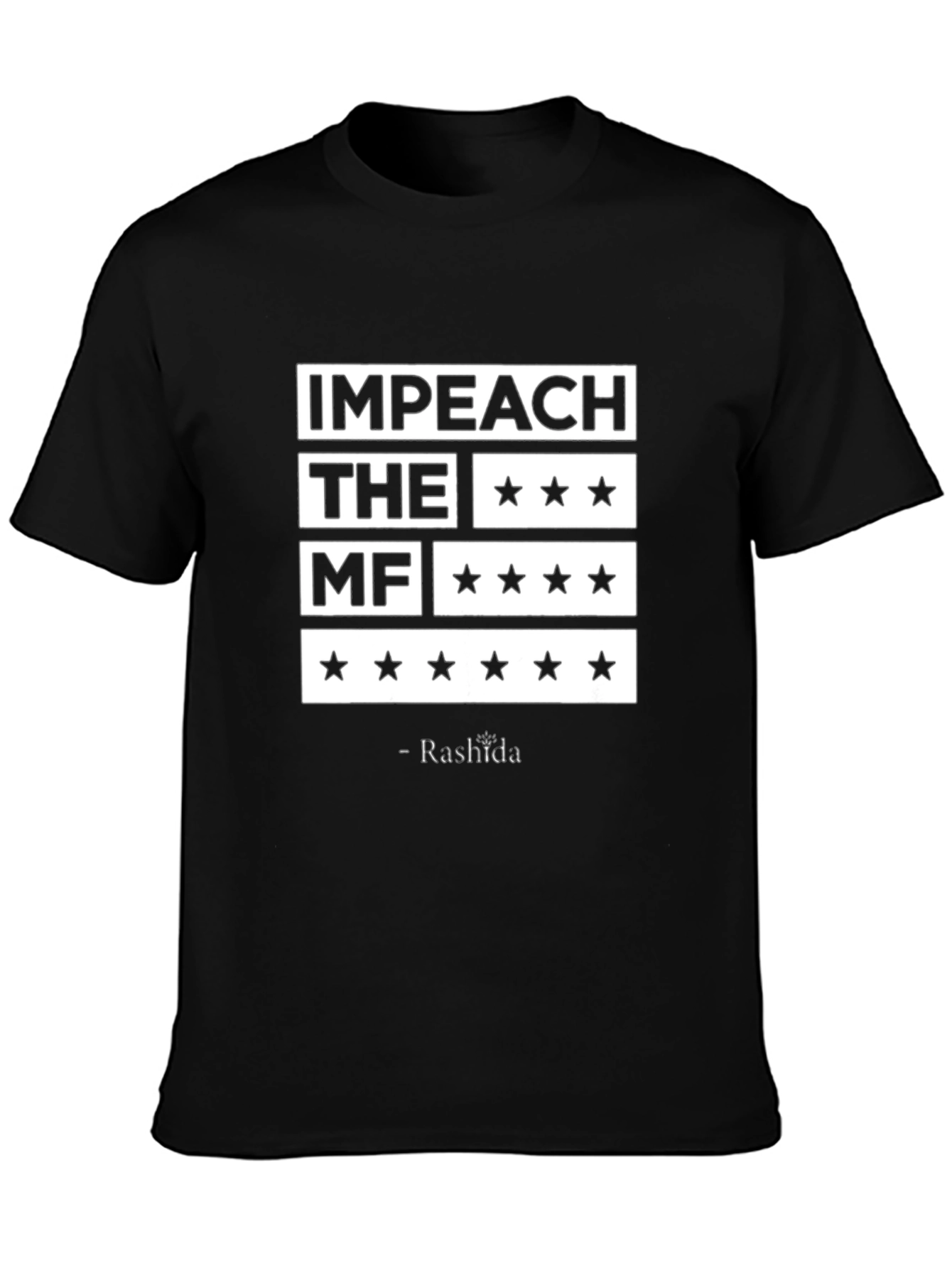 Black Impeach the MF T-Shirt - Rashida Quote view 3