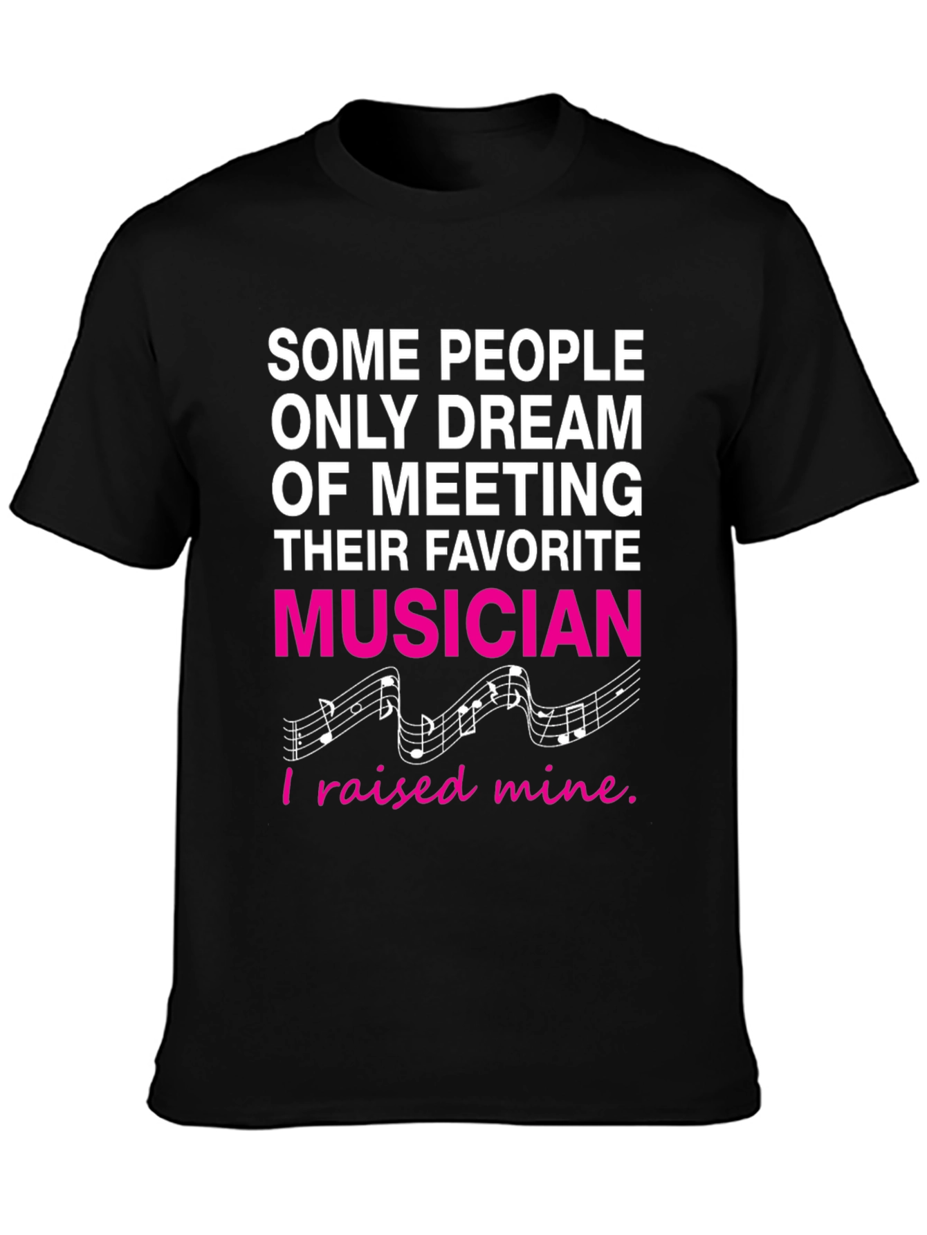 Black Proud Parent Musician Graphic T-Shirt view 3