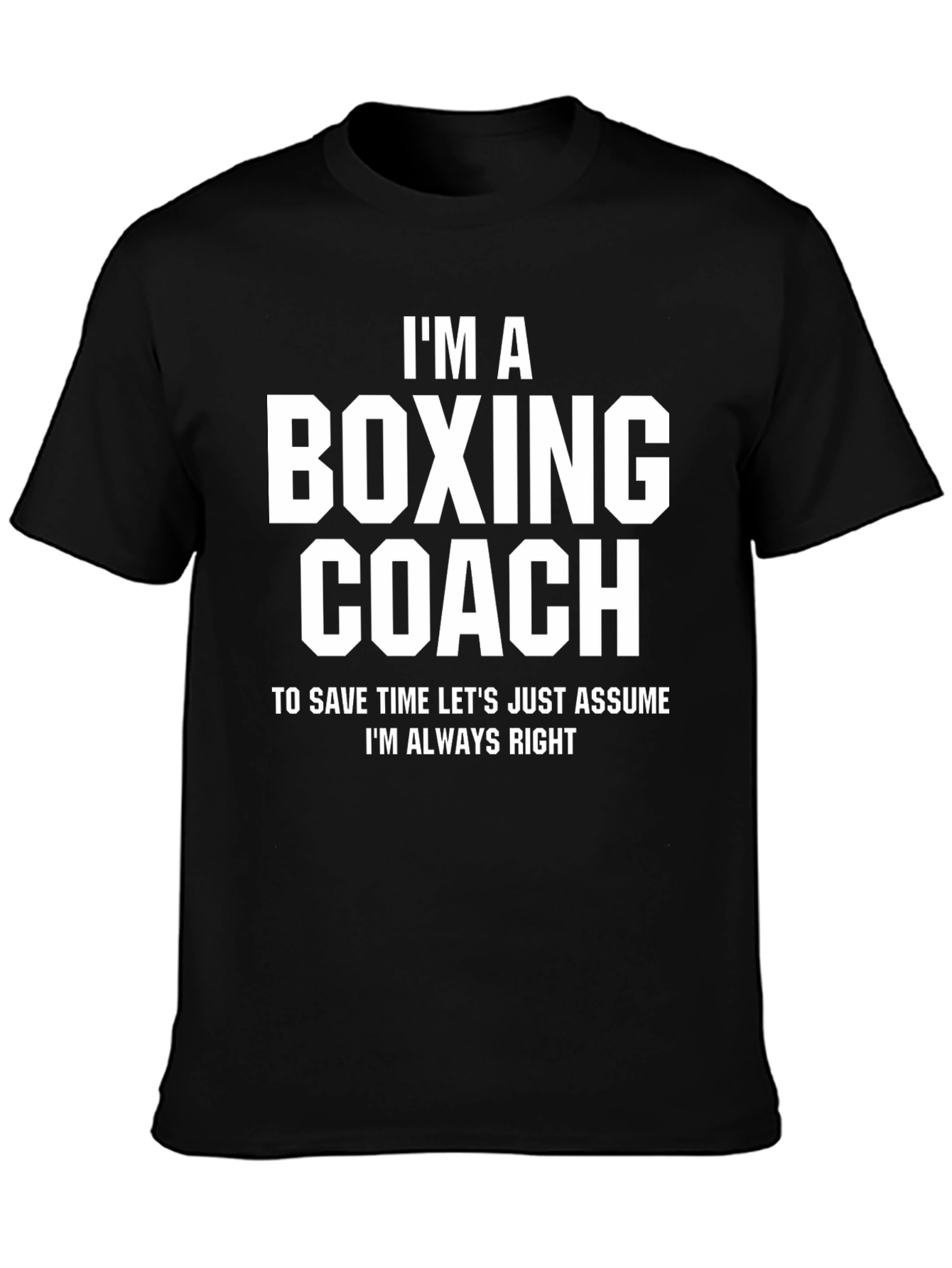 Black I'm a Boxing Coach Funny T-Shirt view 3