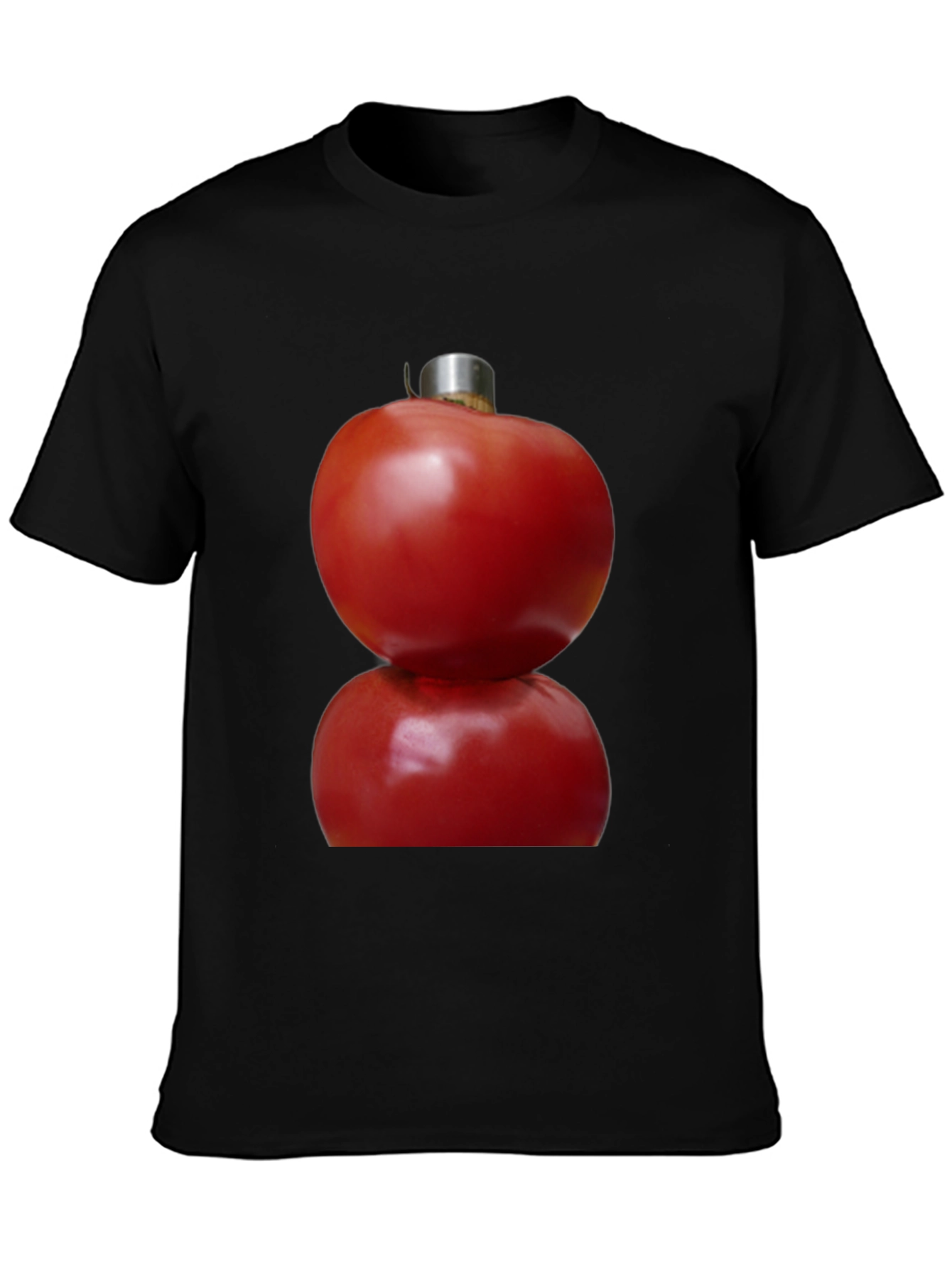 Black Tomato Ornament T-Shirt - Novelty Graphic Tee view 3