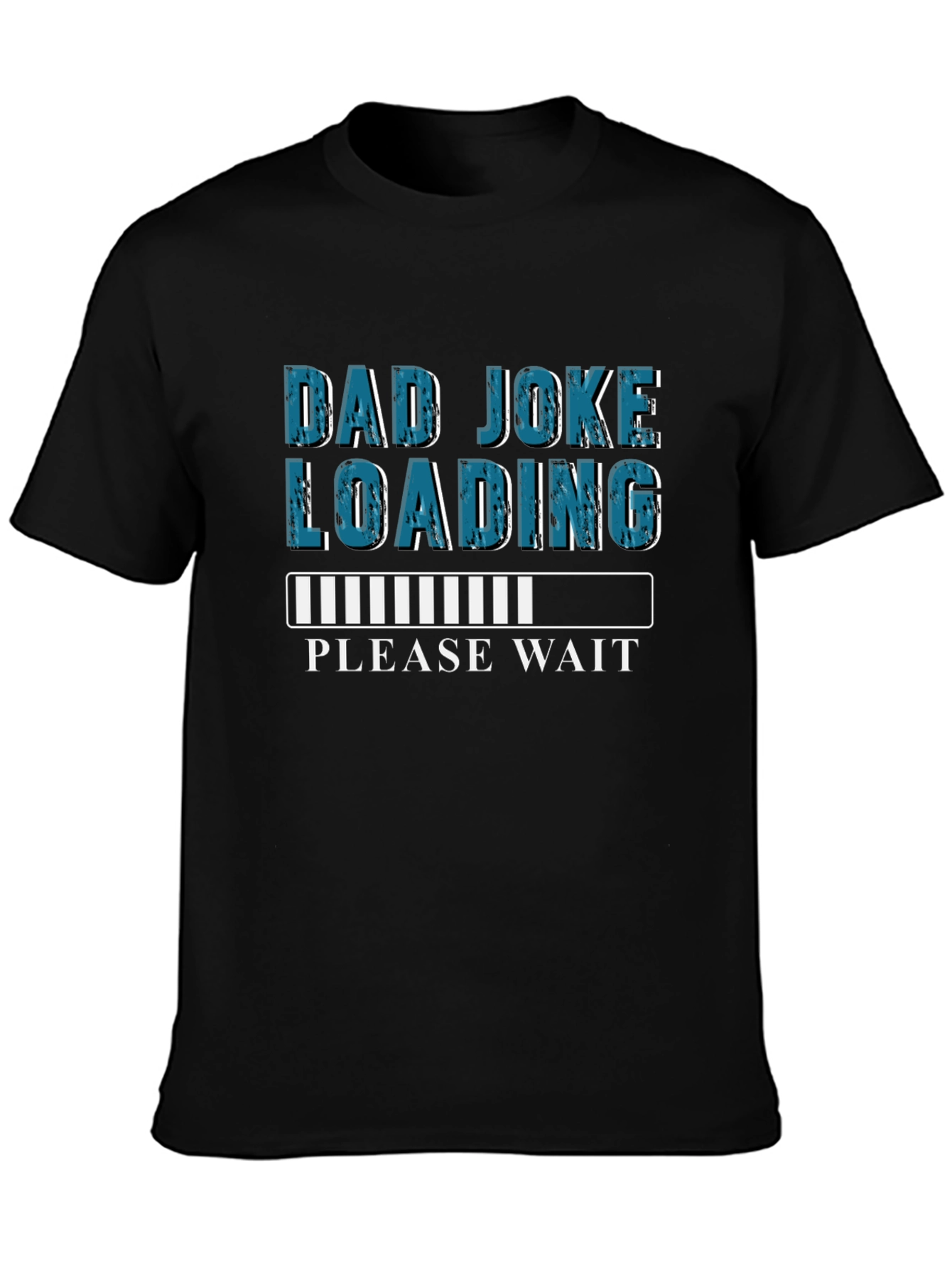 Black Dad Joke Loading T-Shirt - Humorous Novelty Tee view 3