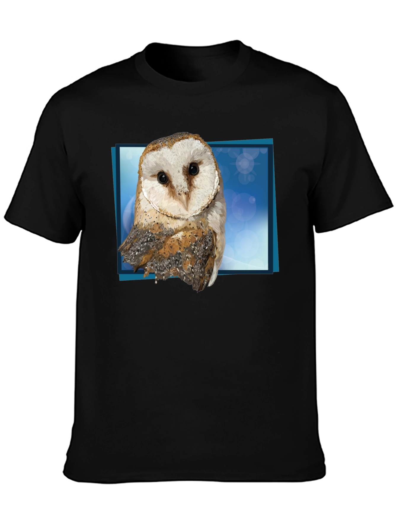 Black Barn Owl Graphic Tee - Men's Black T-Shirt view 3