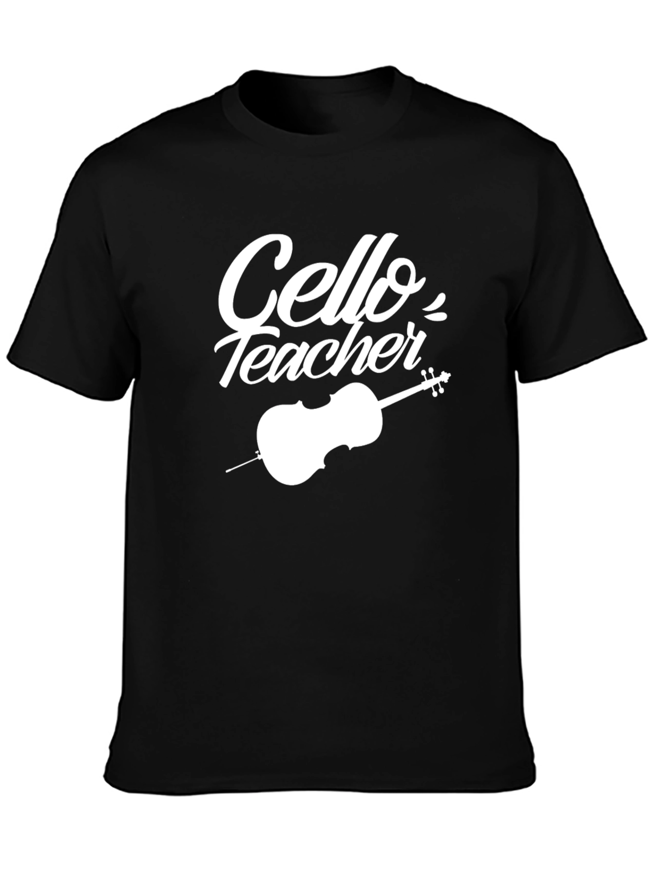 Black Cello Teacher T-Shirt - Musical Instructor Tee view 3