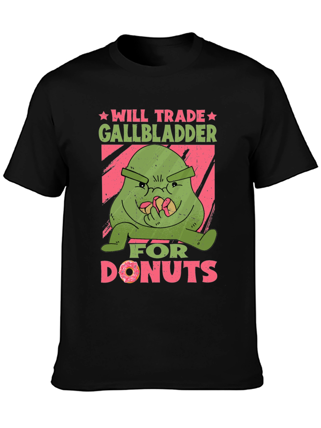 Black Will Trade Gallbladder for Donuts Graphic Tee view 3