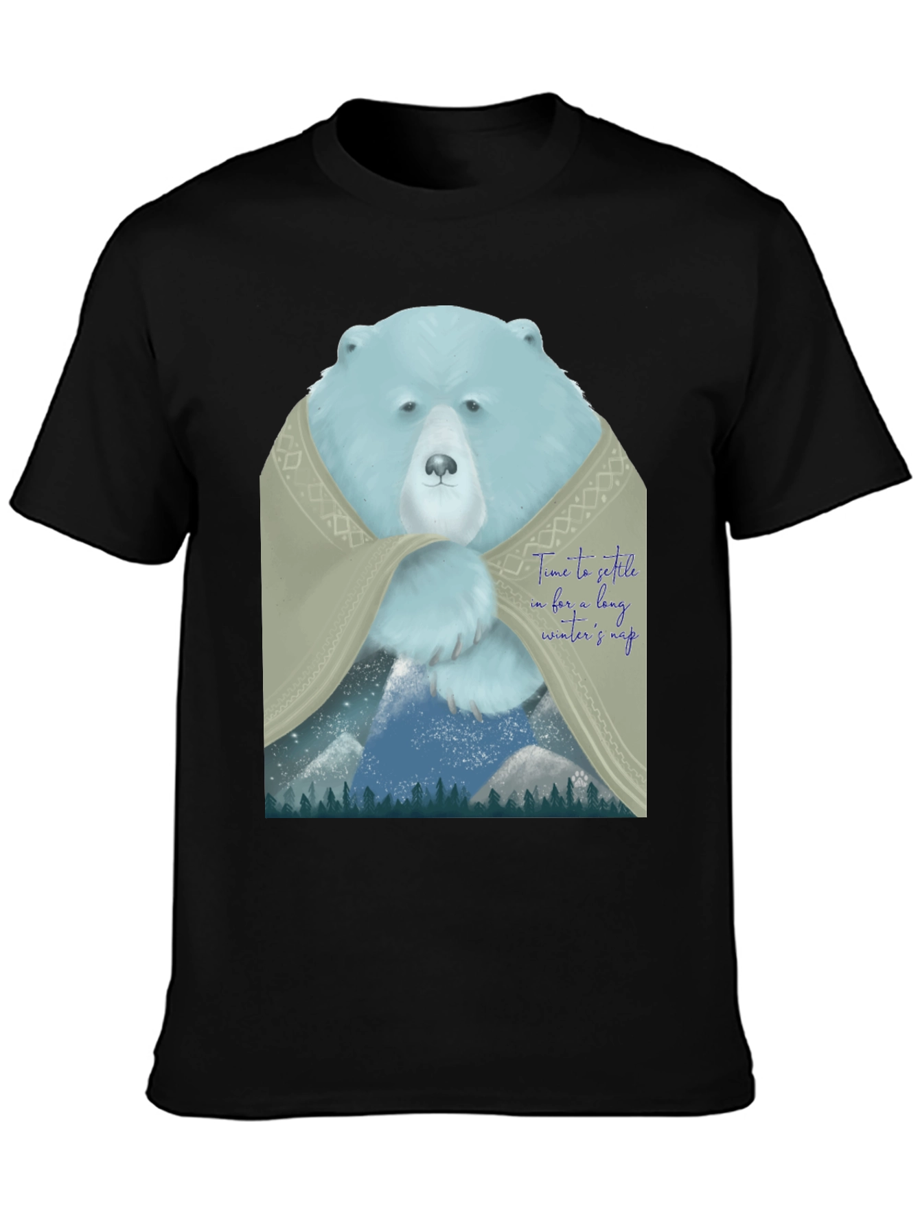 Black Bear Winter Nap Graphic Tee view 3