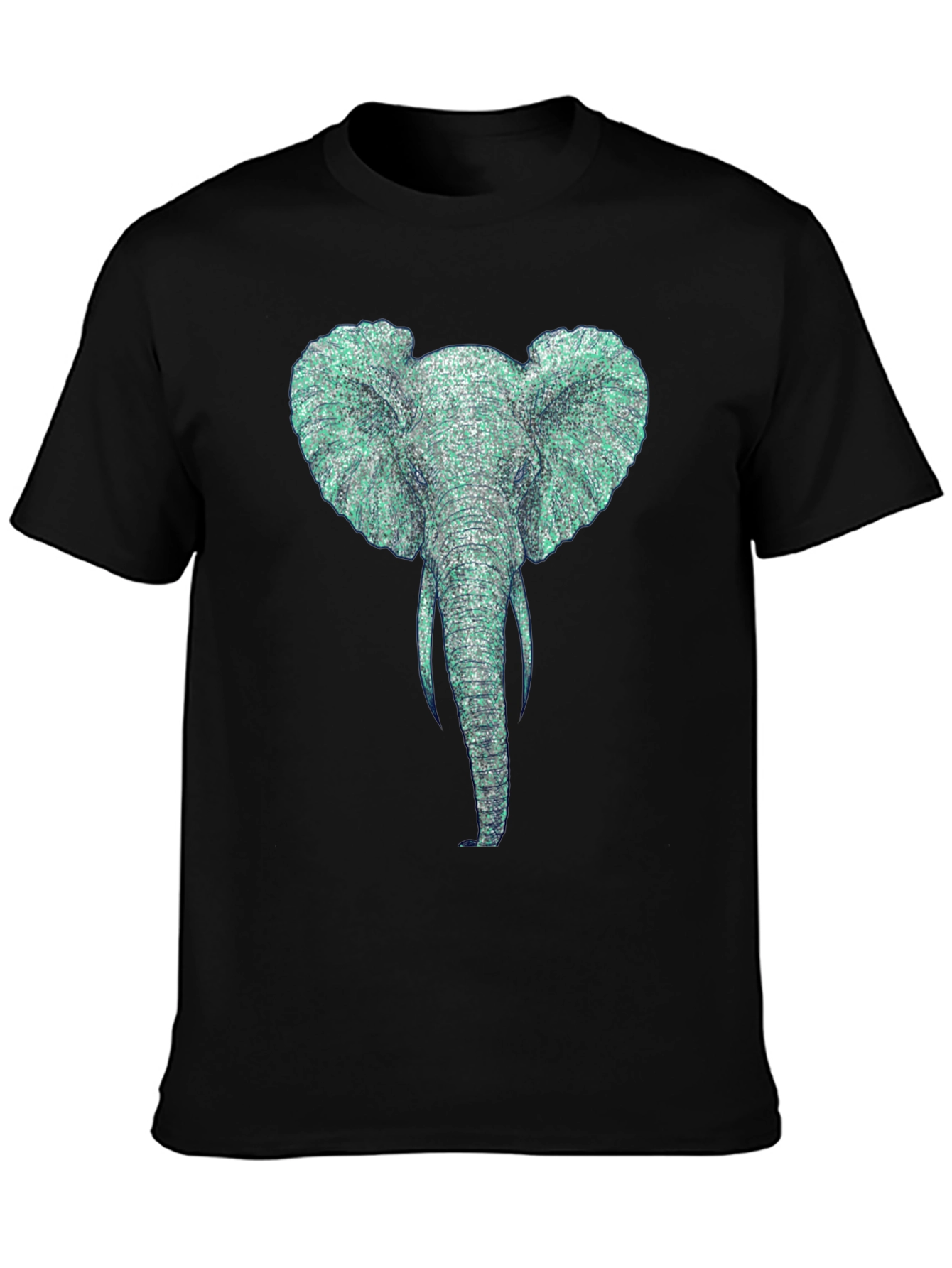 Black Elephant Graphic T-Shirt - Unique Design view 3