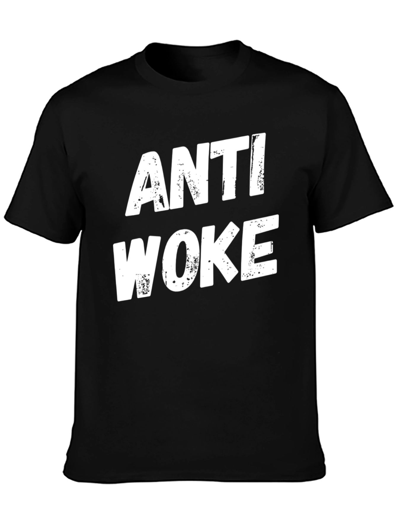 Black Anti Woke Graphic T-Shirt view 3