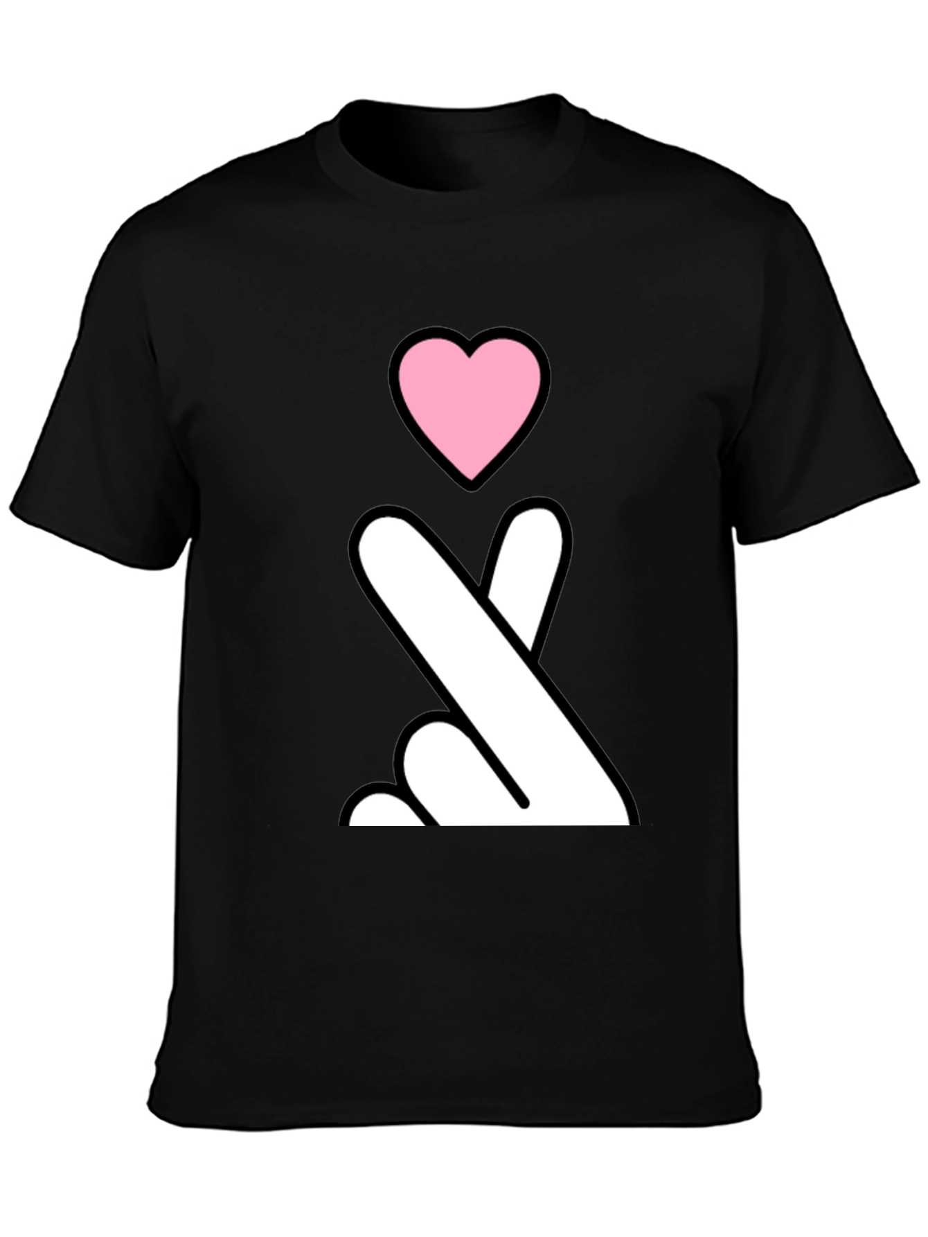 Black Heart Sign Black T-Shirt view 3