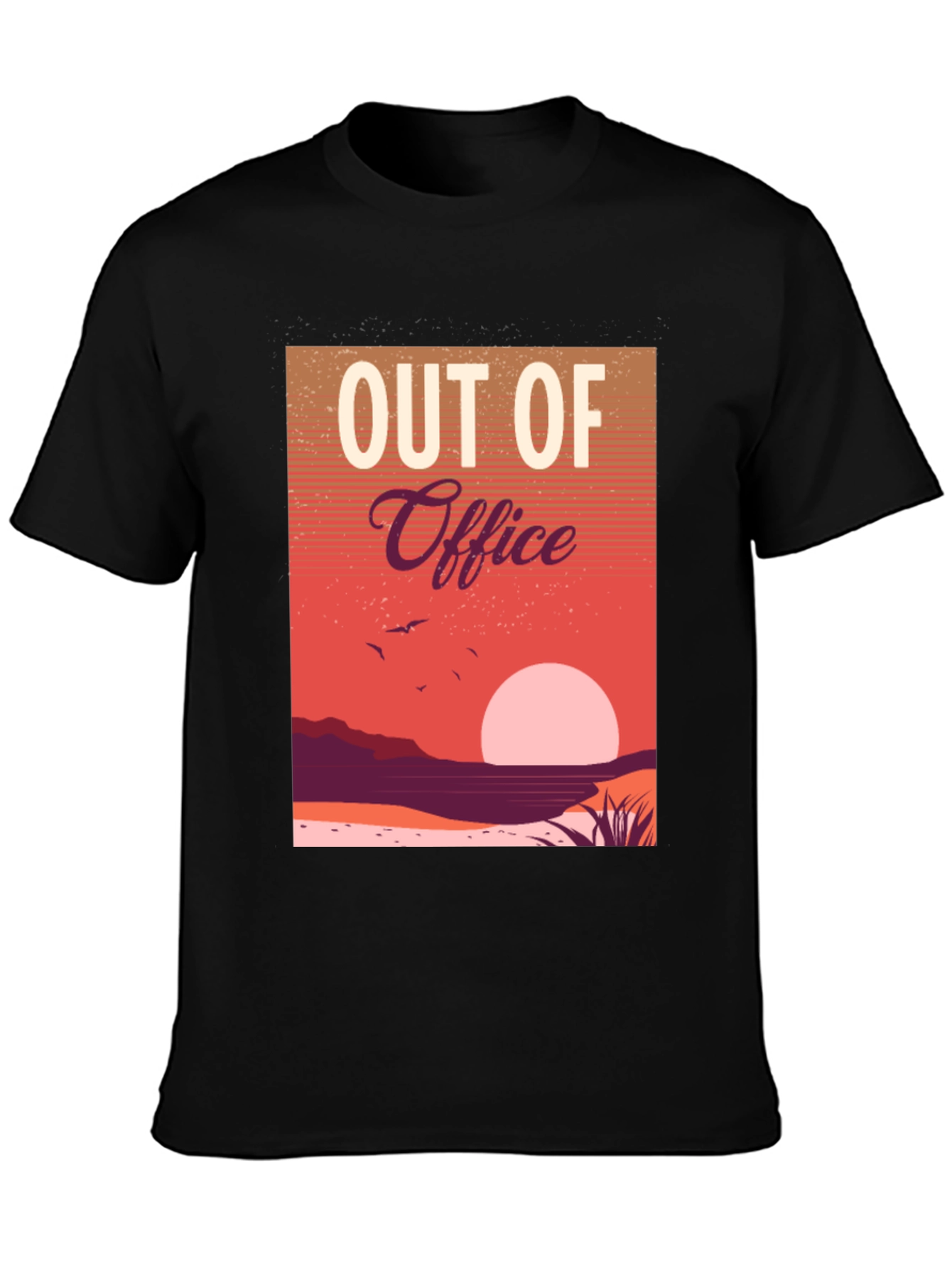 Black Out of Office Sunset Graphic Tee view 3