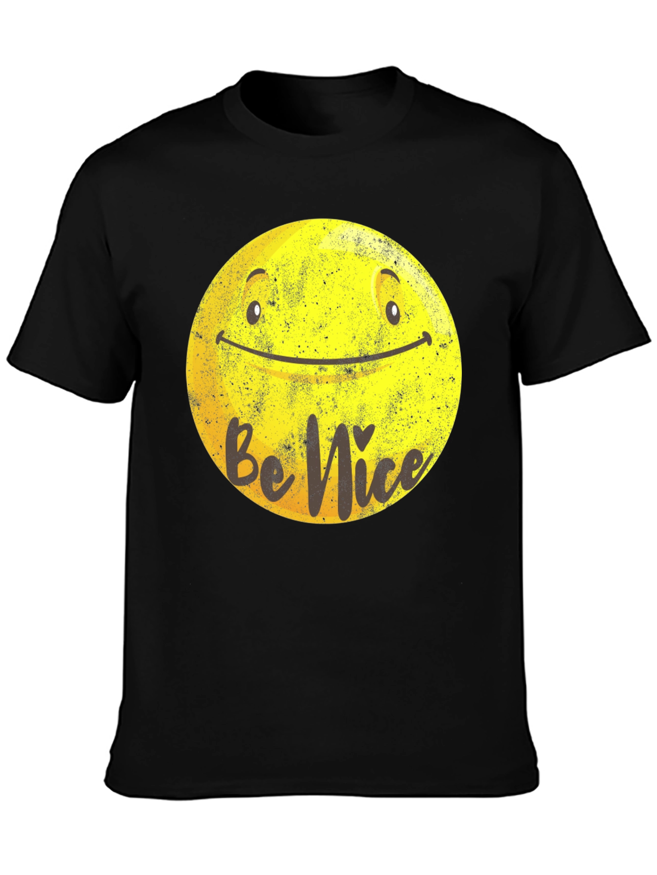 Black Be Nice Smiley Face Graphic T-Shirt view 3