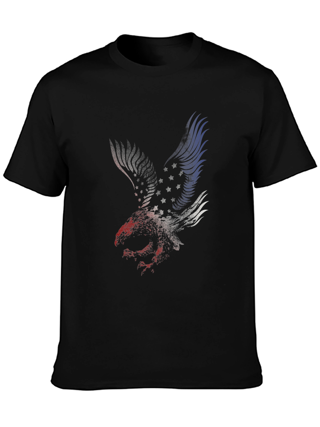 Black American Eagle Graphic Tee - Patriotic Style view 3