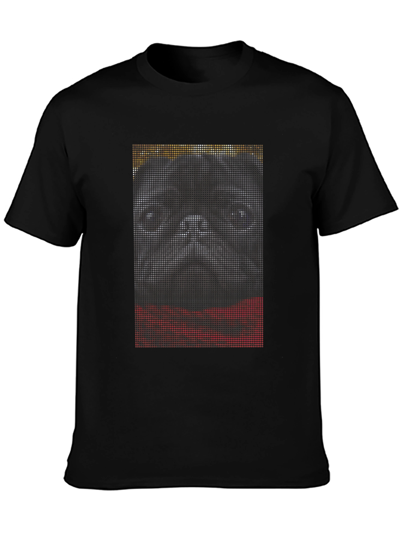 Black Pug Graphic Tee - Unique Dot Art Design view 3