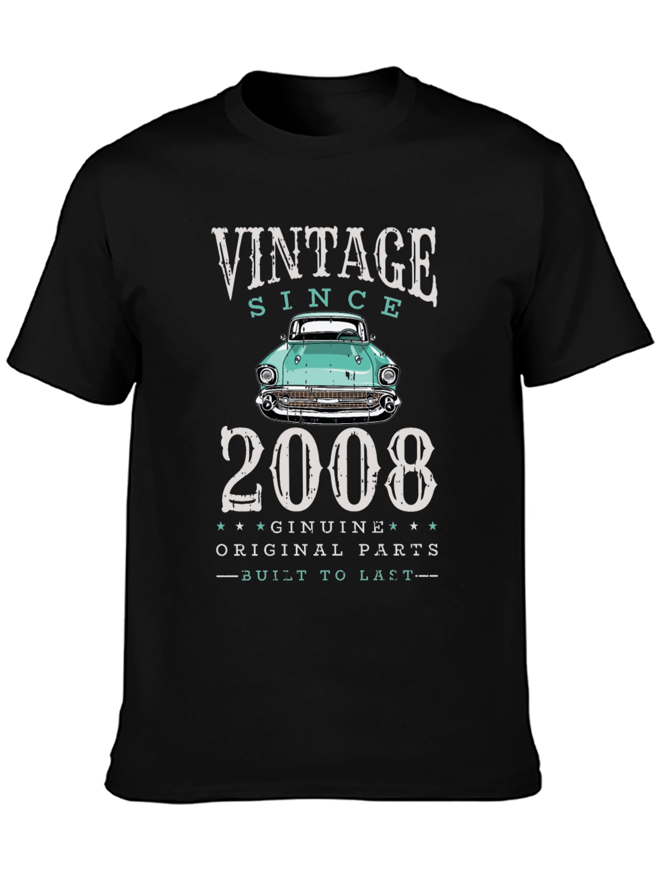 Black Vintage 2008 T-Shirt - Genuine Original Parts view 3