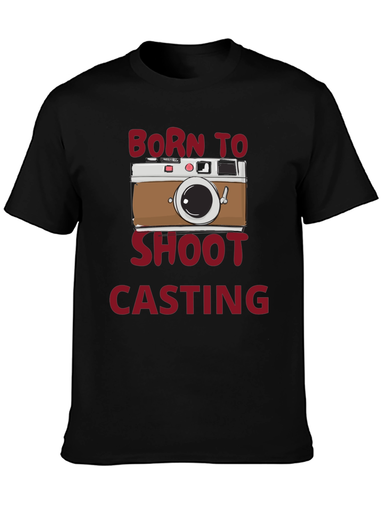 Black Born to Shoot Casting Black T-Shirt view 3