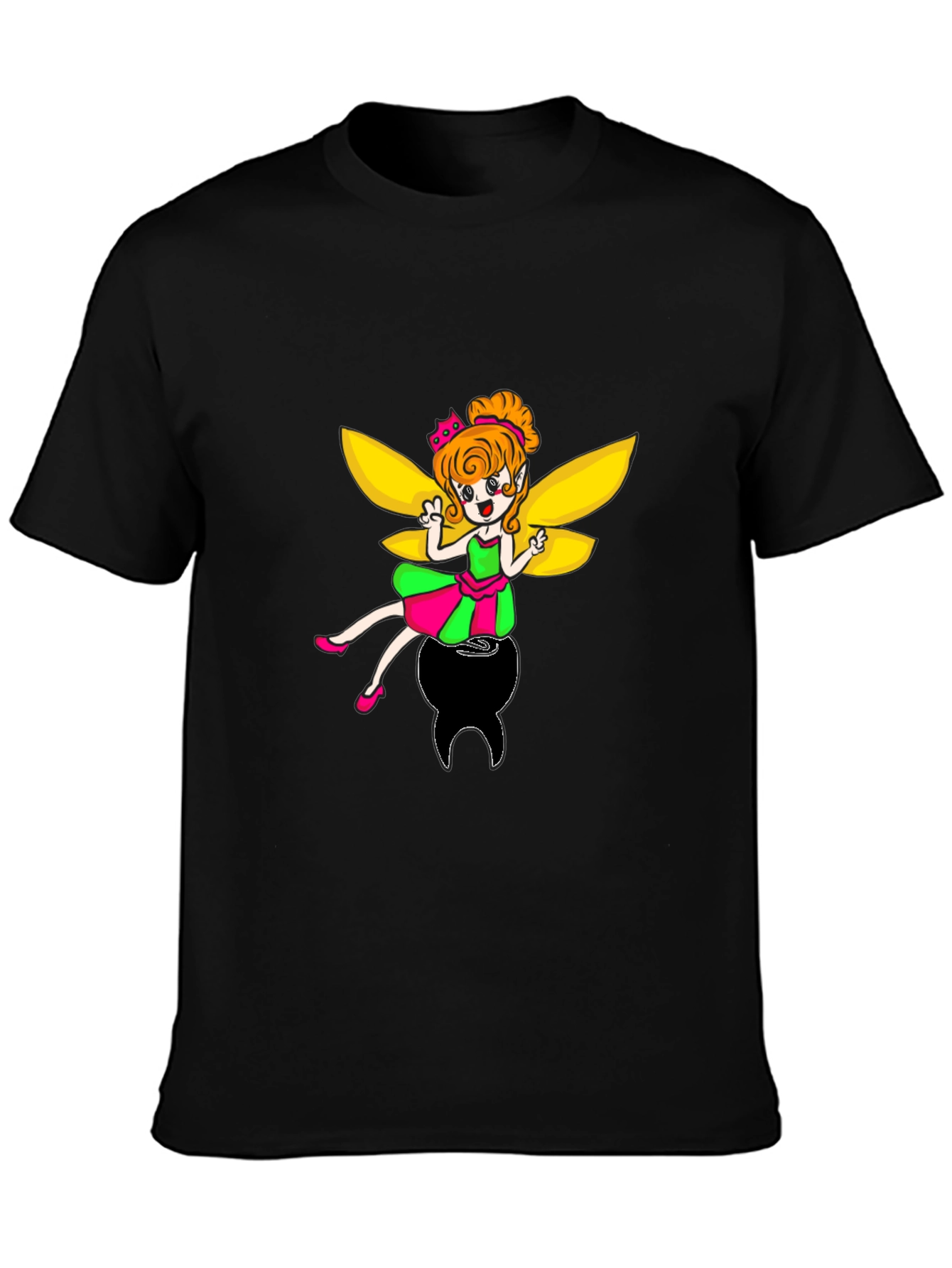 Black Tooth Fairy Graphic Black T-Shirt view 3