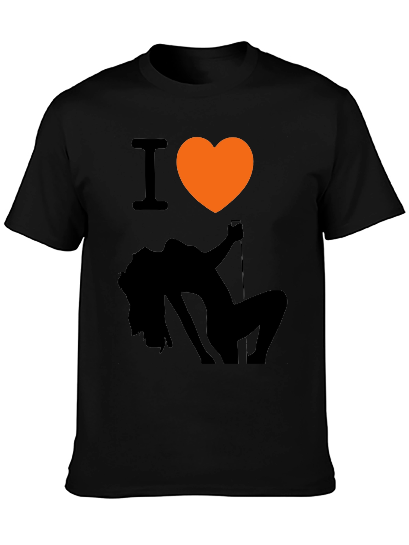 Black I Heart Exotic Dancer Graphic T-Shirt view 3