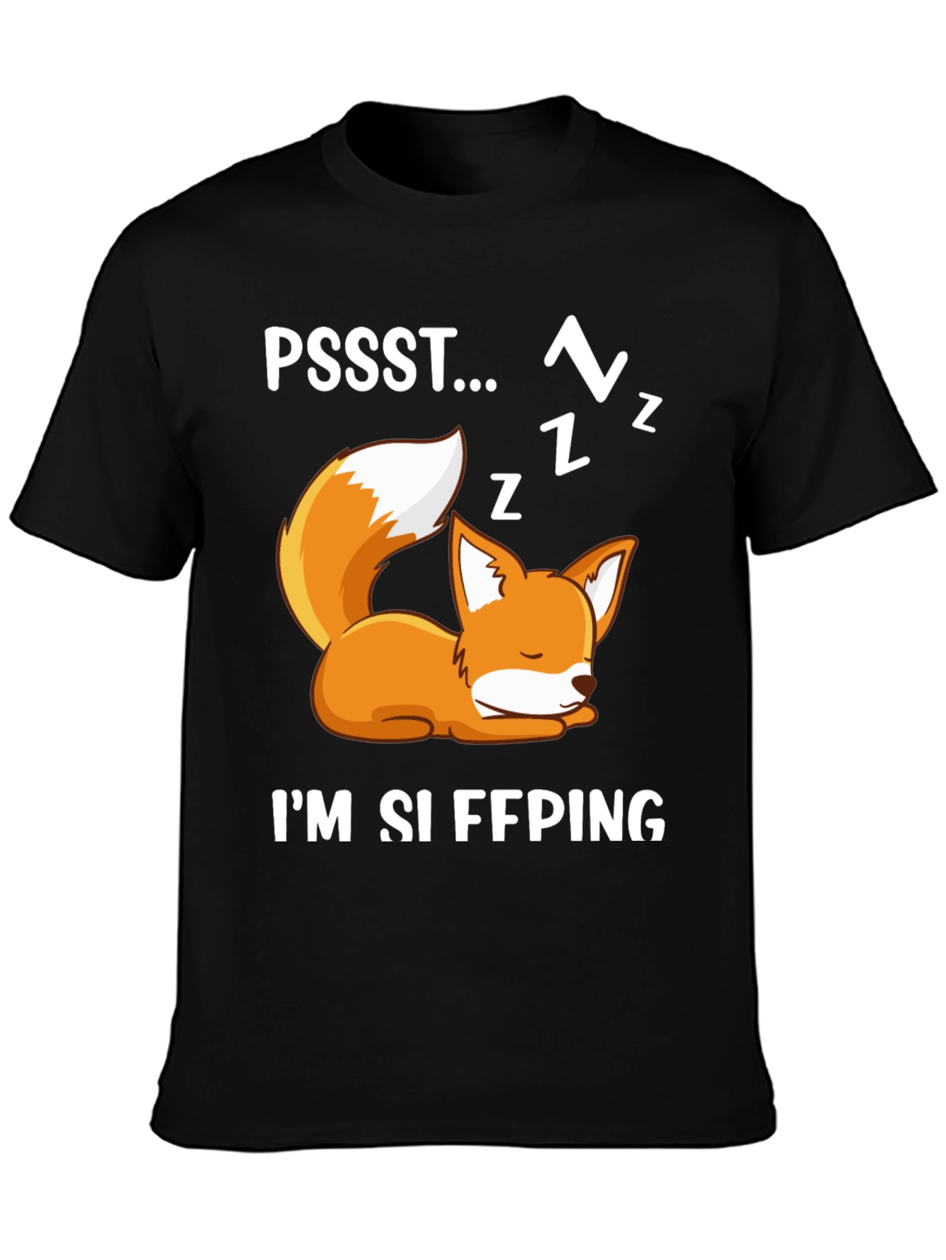 Cute Fox Sleeping Graphic T-Shirt - 3