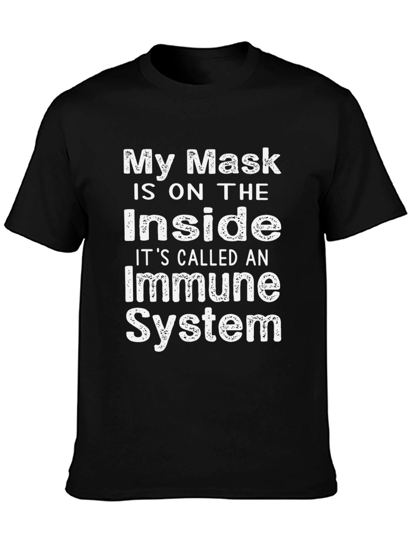 Black Immune System T-Shirt, Novelty Slogan Tee view 3