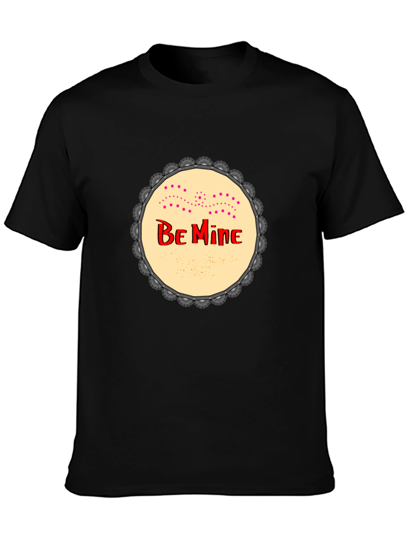 Black Be Mine Graphic Print Black T-Shirt view 3