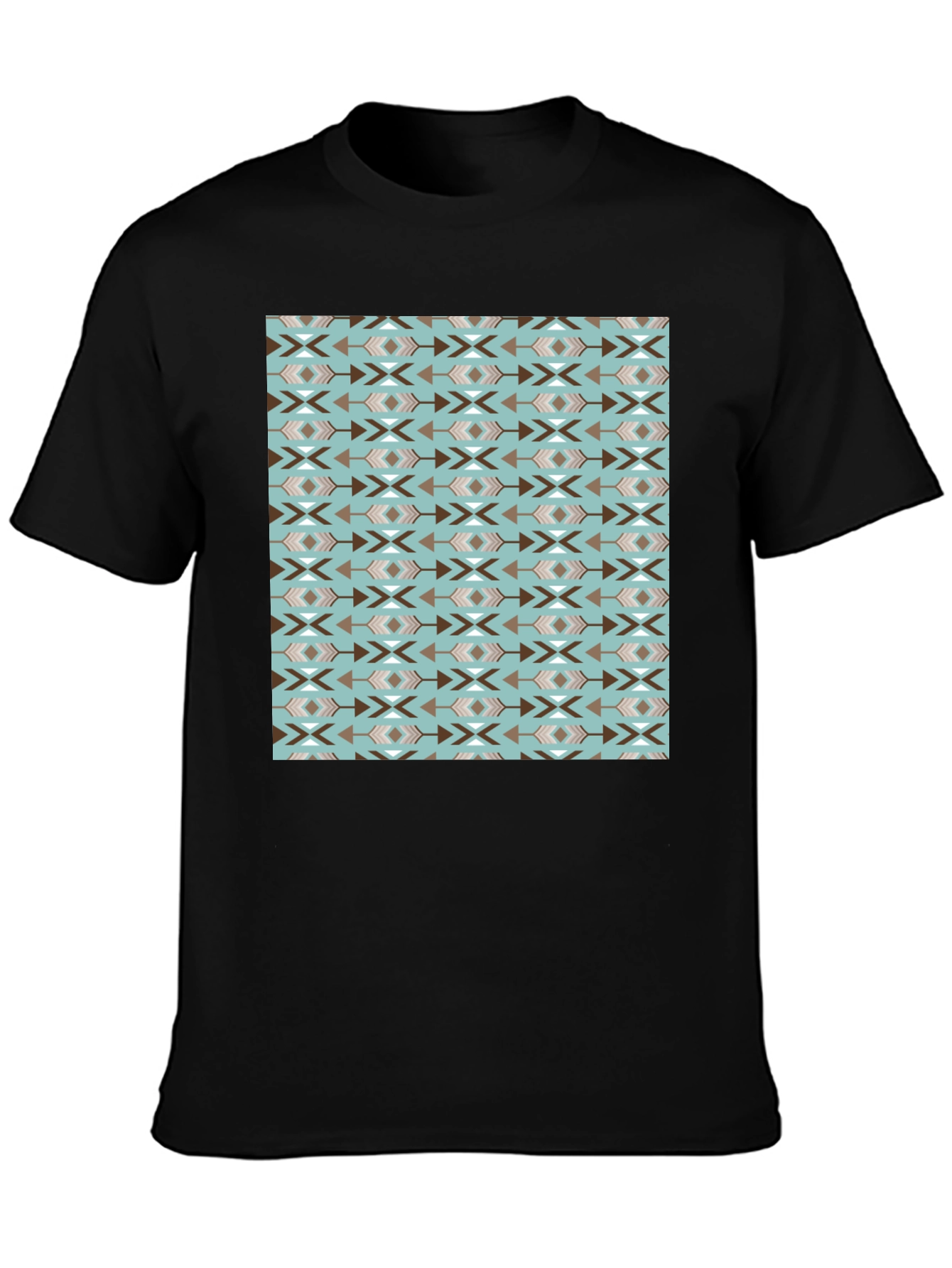 Aztec Pattern Black Tee - 3
