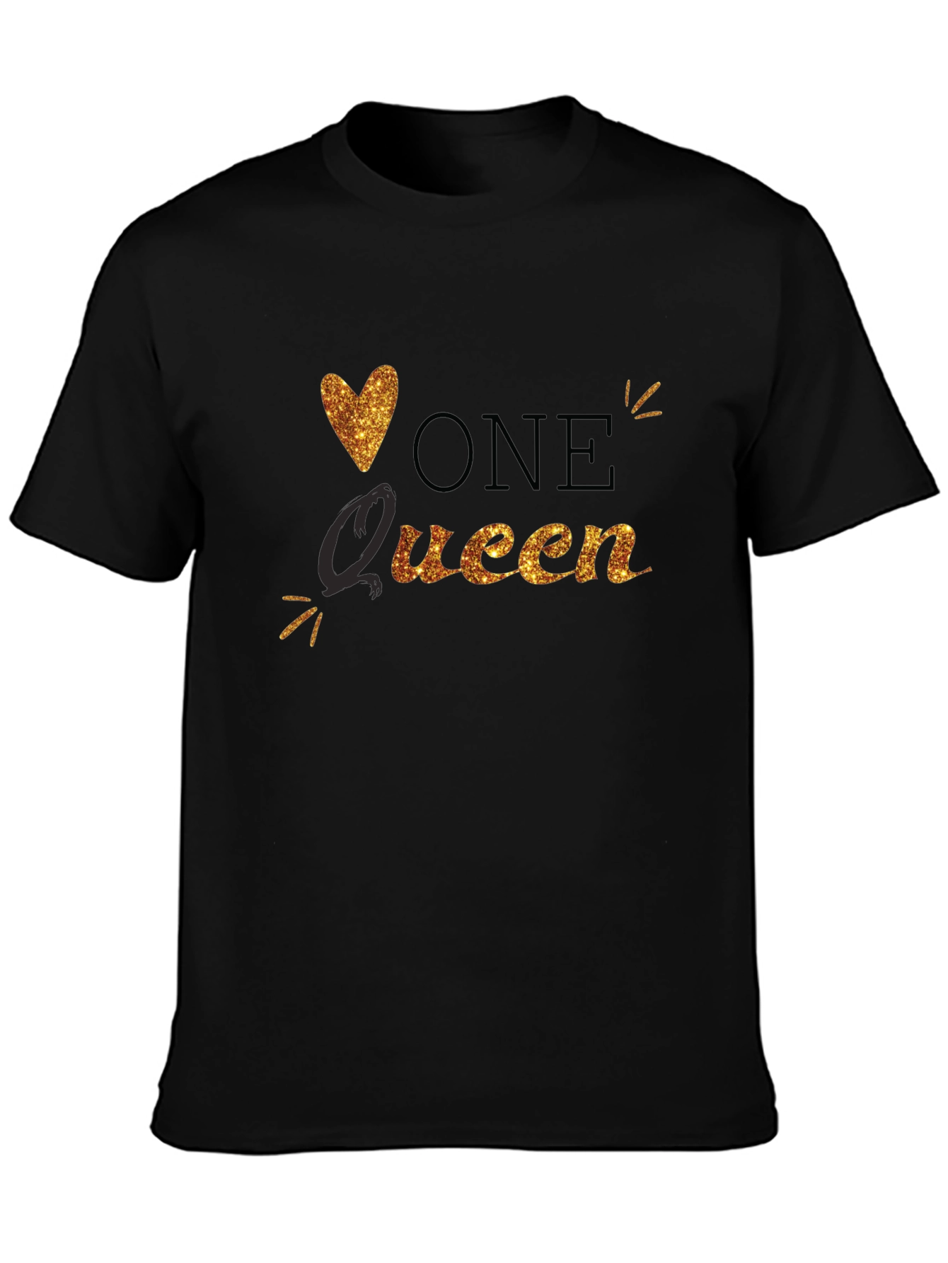 Black One Queen Black T-Shirt view 3