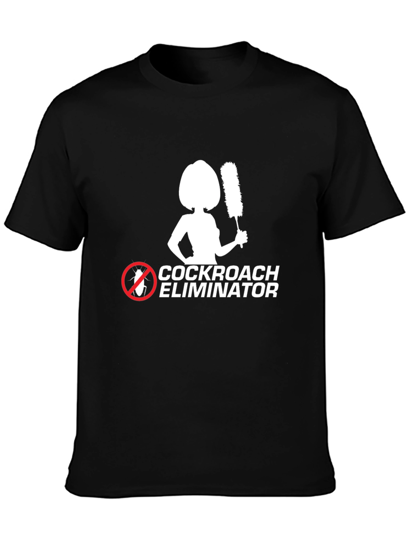 Black Cockroach Eliminator Graphic T-Shirt view 3