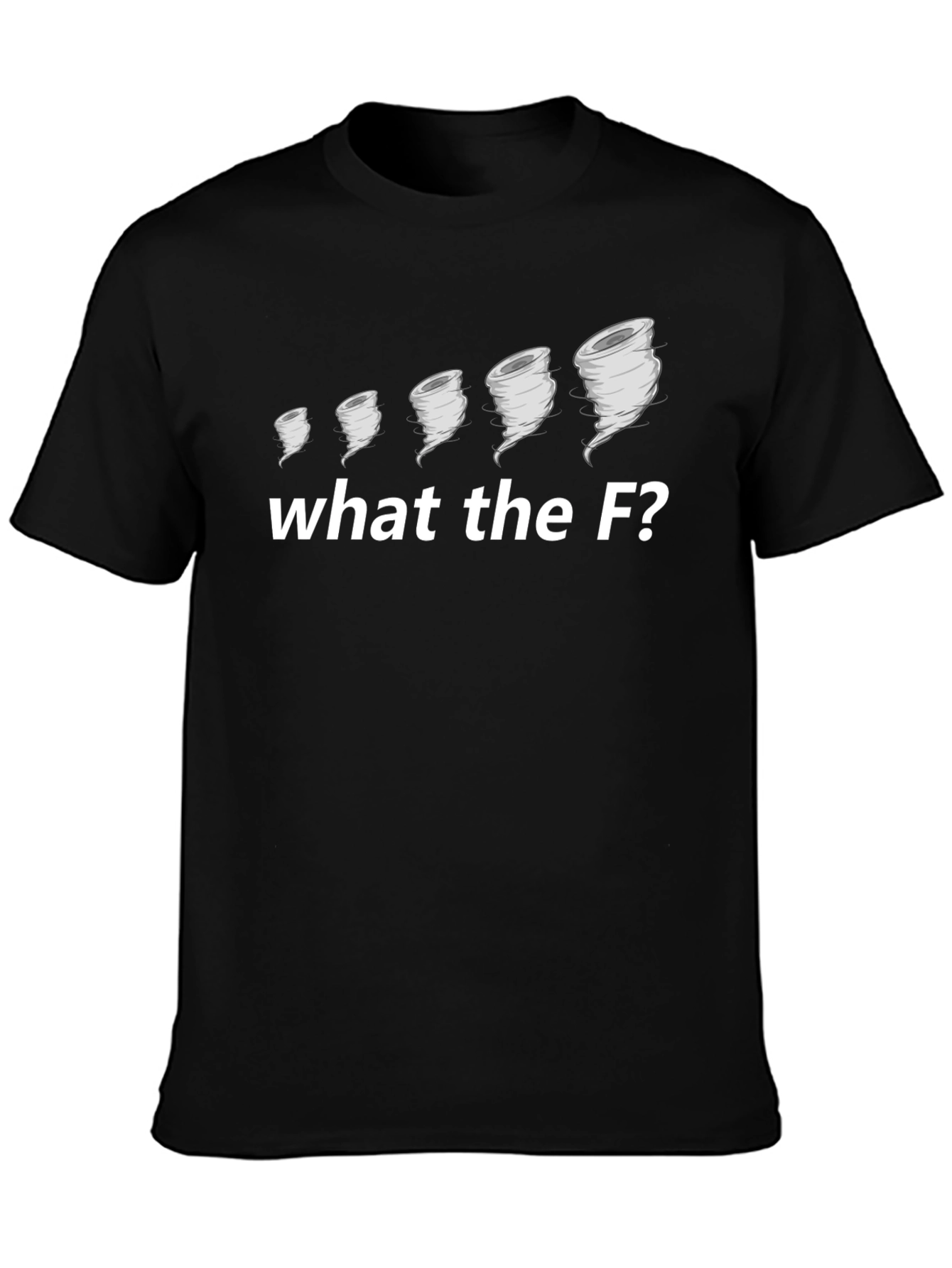 Black What the F? Tornado Graphic Tee - Black view 3