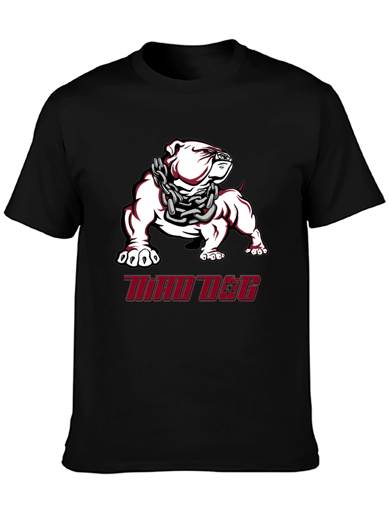 Black Mad Dog Graphic Tee - Men's Black Cotton T-Shirt view 3