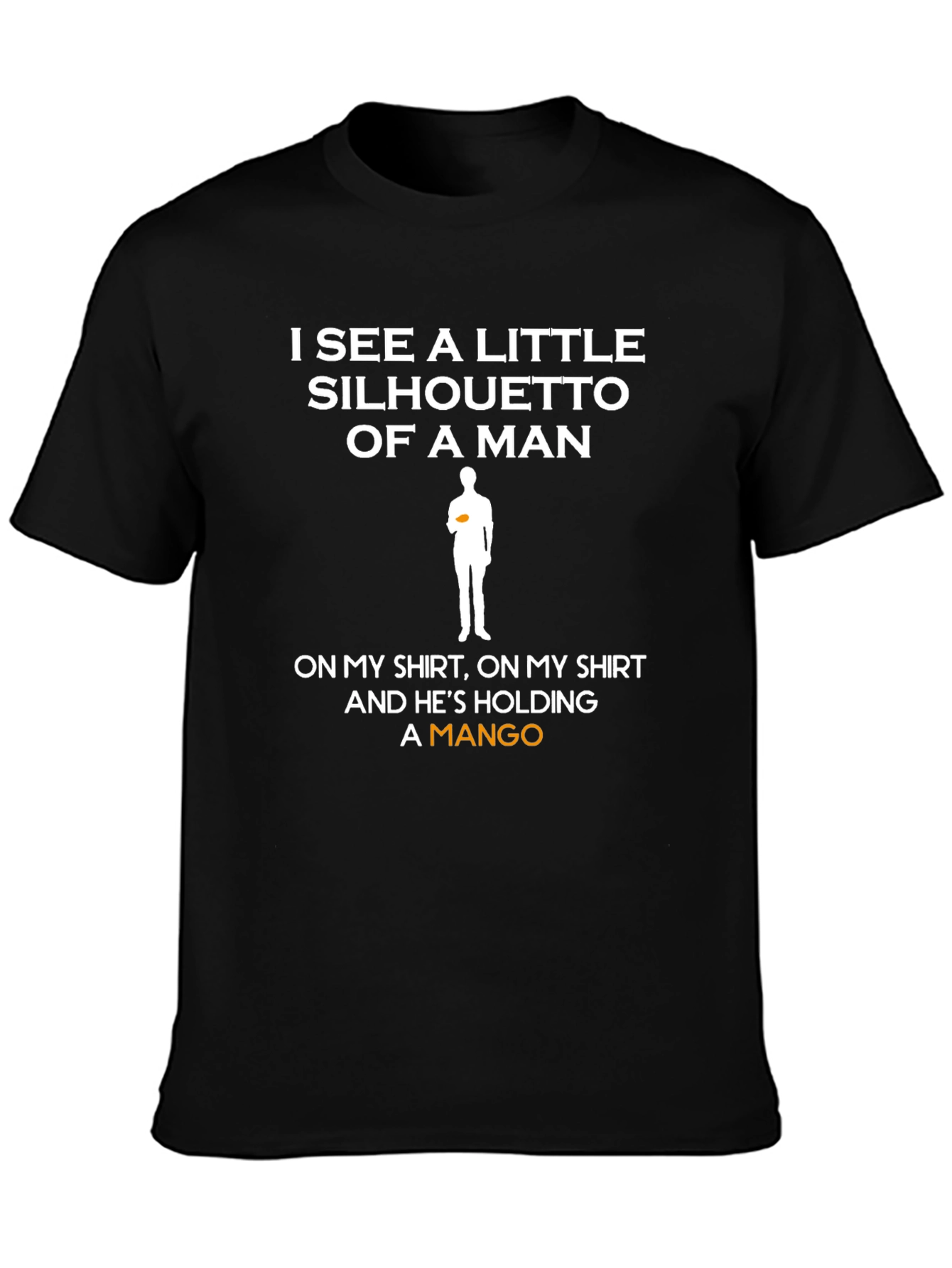 Black Mango Man Silhouette T-Shirt view 3