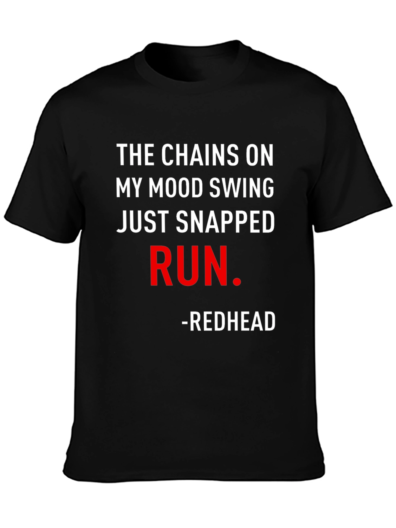 Black Mood Swing Redhead T-Shirt view 3