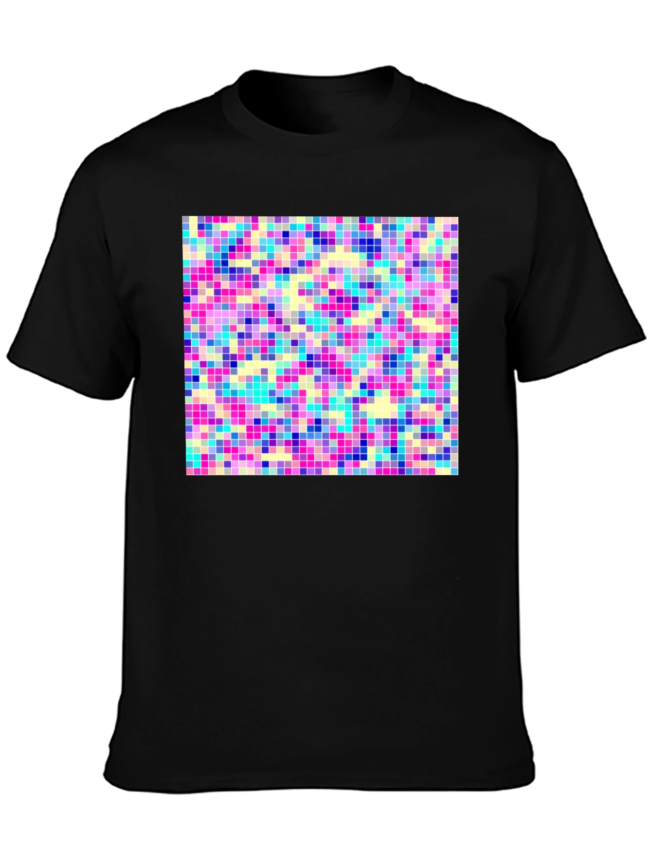 Black Pixel Art T-Shirt - Retro Style view 3
