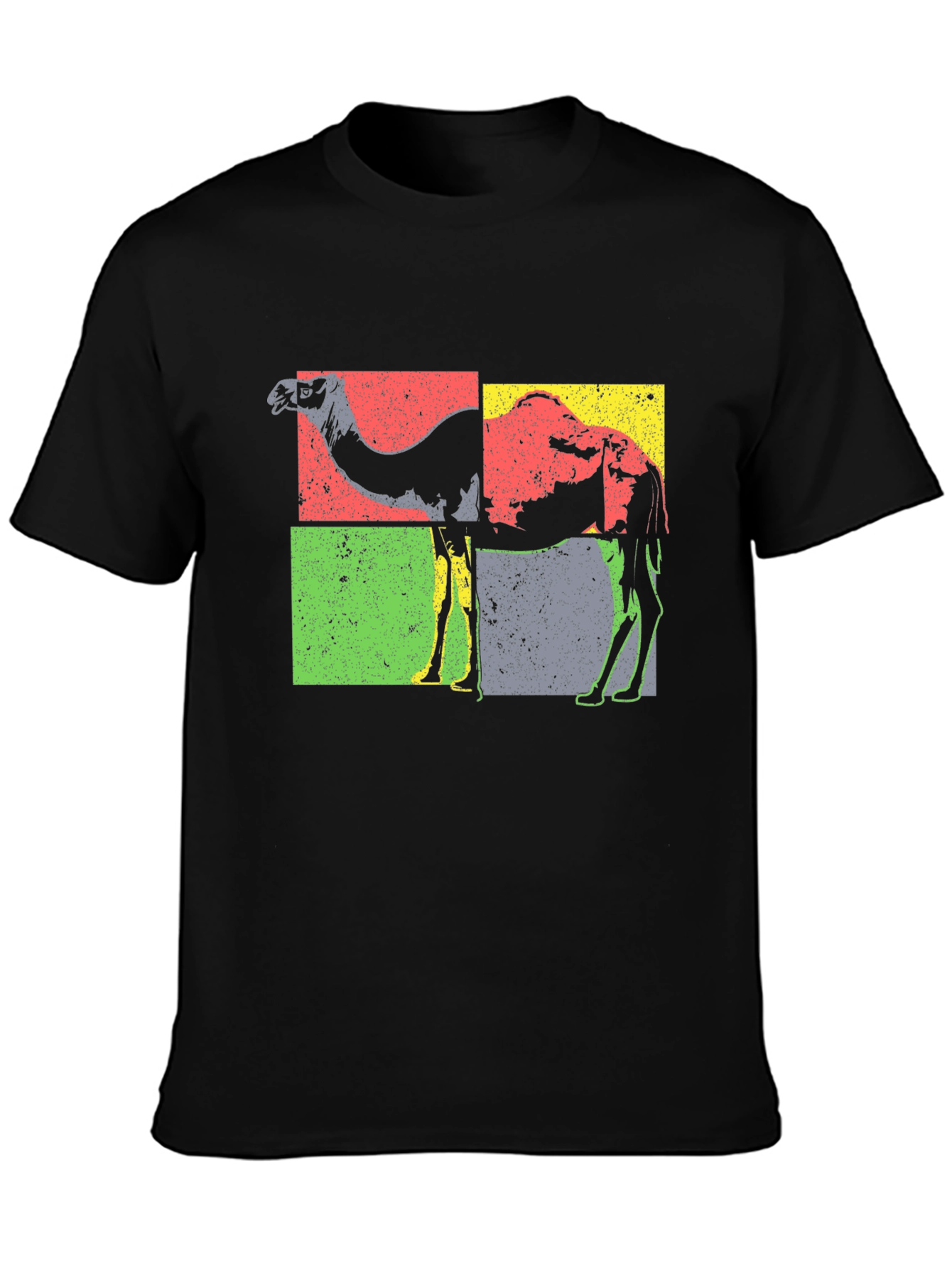 Black Retro Camel T-Shirt - Vintage Graphic Tee view 3