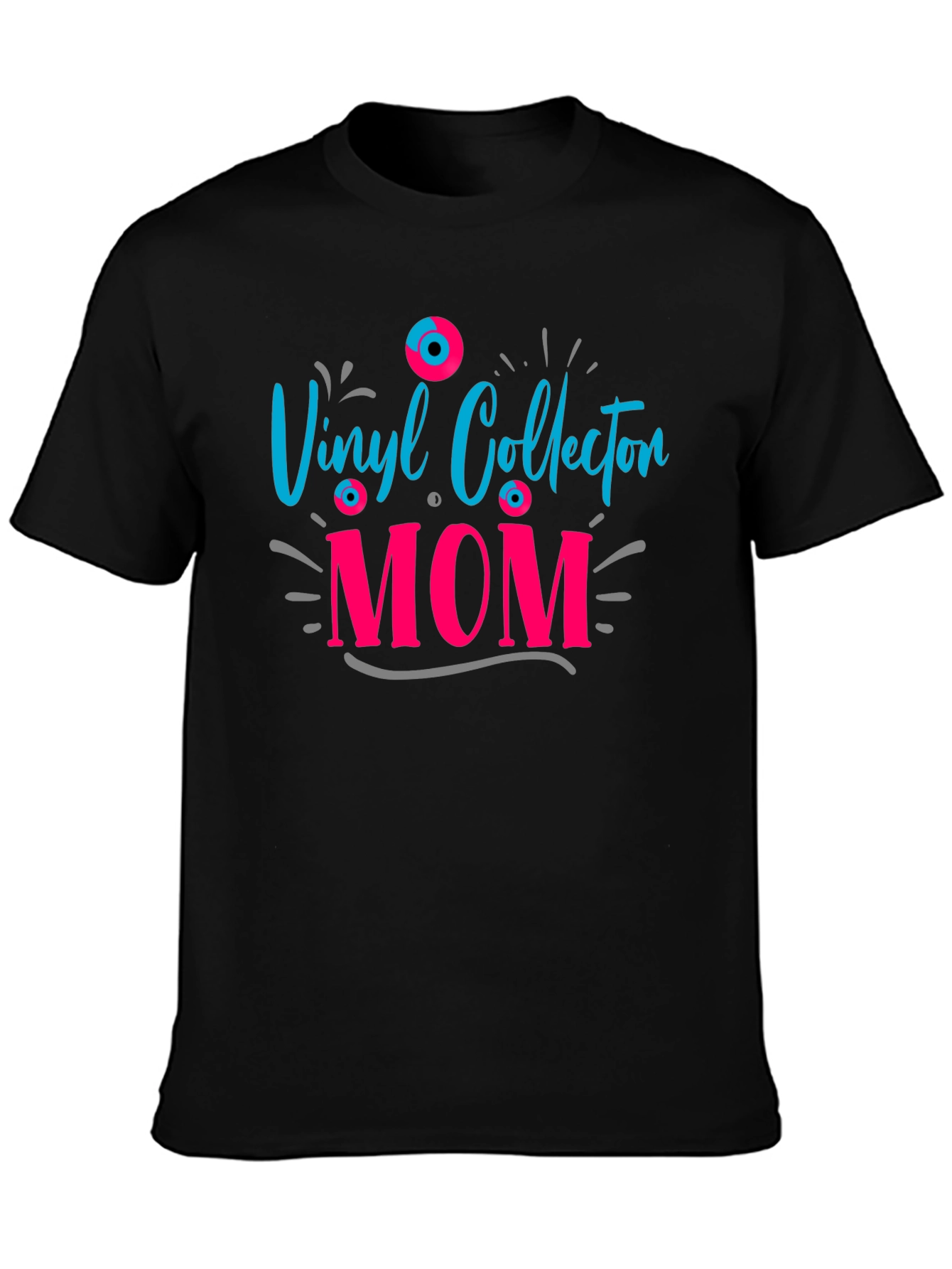 Black Vinyl Collection Mom T-Shirt view 3