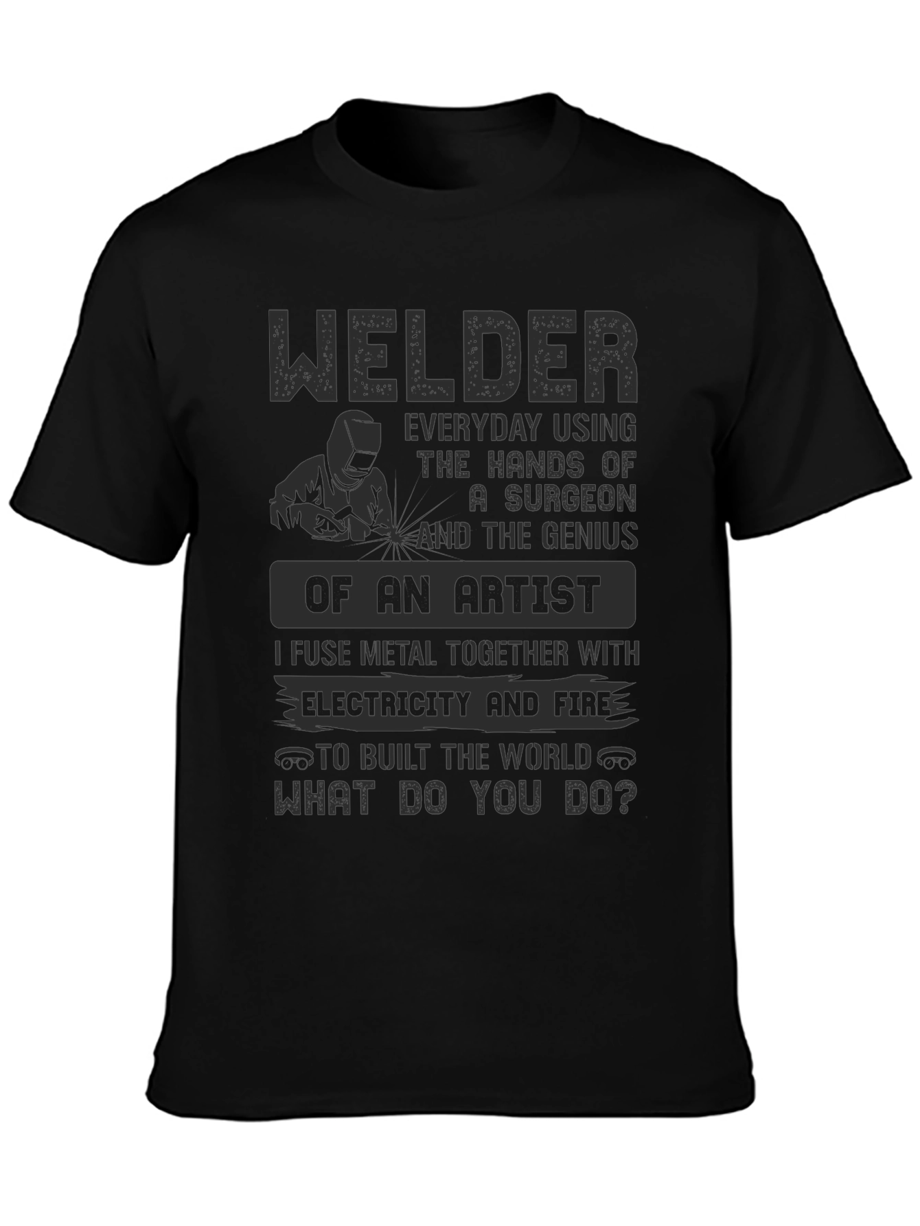 Black Welder Artist T-Shirt - Everyday Hero Apparel view 3